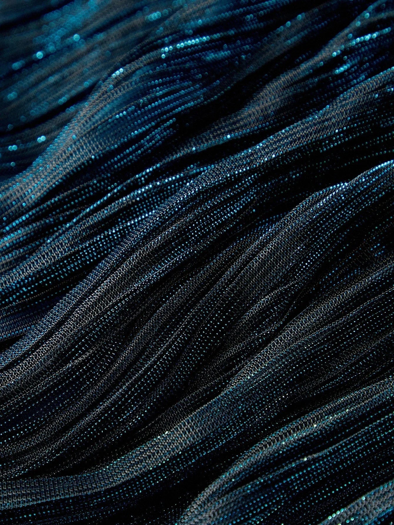 PREMIUM GLITTER SOLID SURPLICE NECK LANTERN SLEEVE SHIRRED WAIST TIERED HEM DRESS