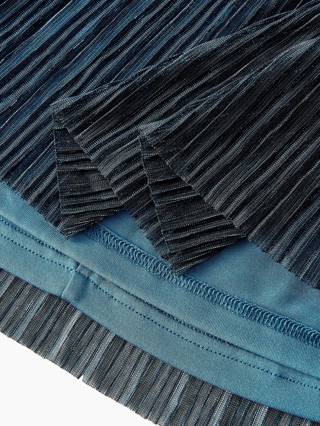 PREMIUM GLITTER SOLID SURPLICE NECK LANTERN SLEEVE SHIRRED WAIST TIERED HEM DRESS