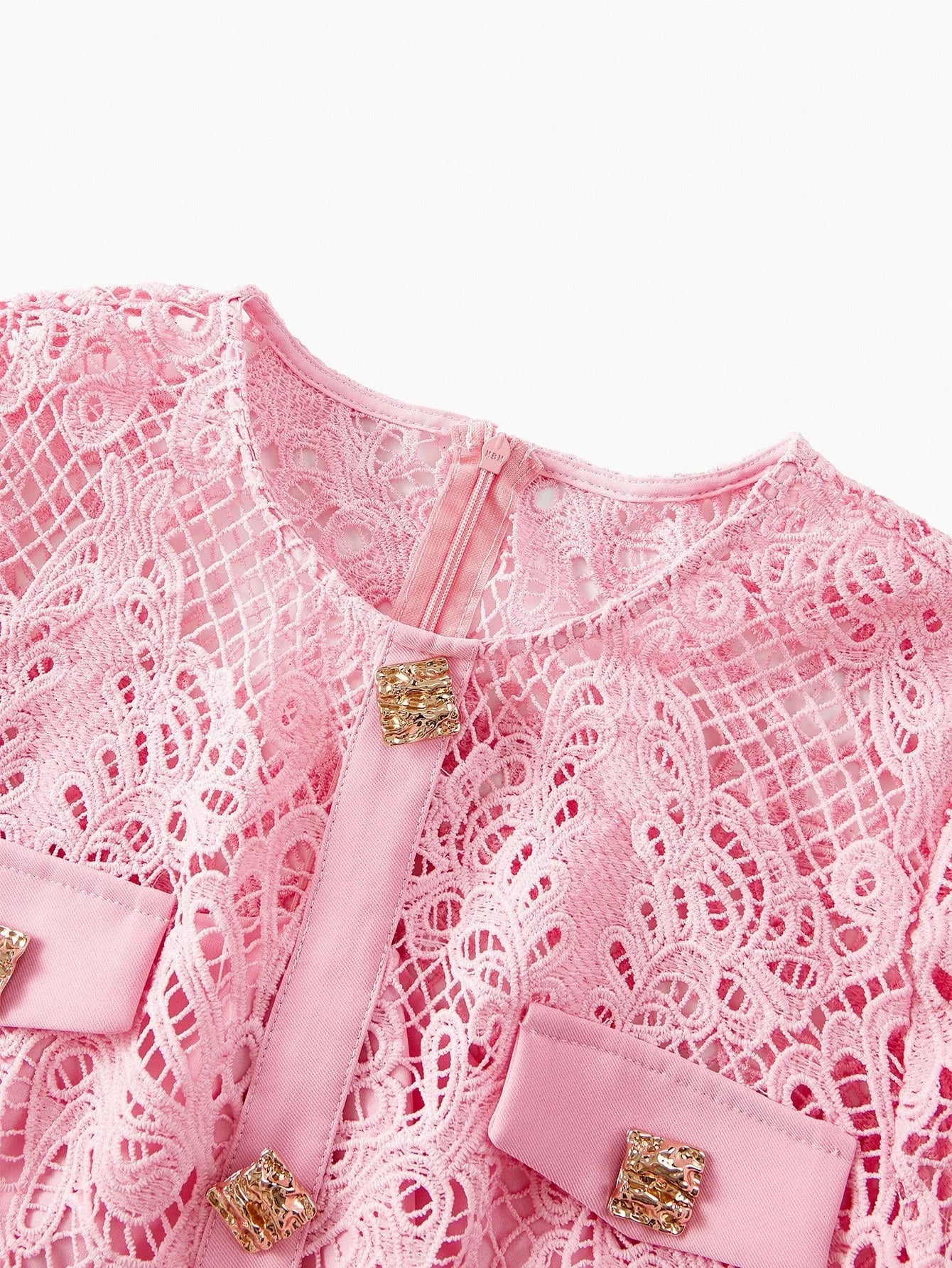 PREMIUM GUIPURE LACE BELTED DRESS