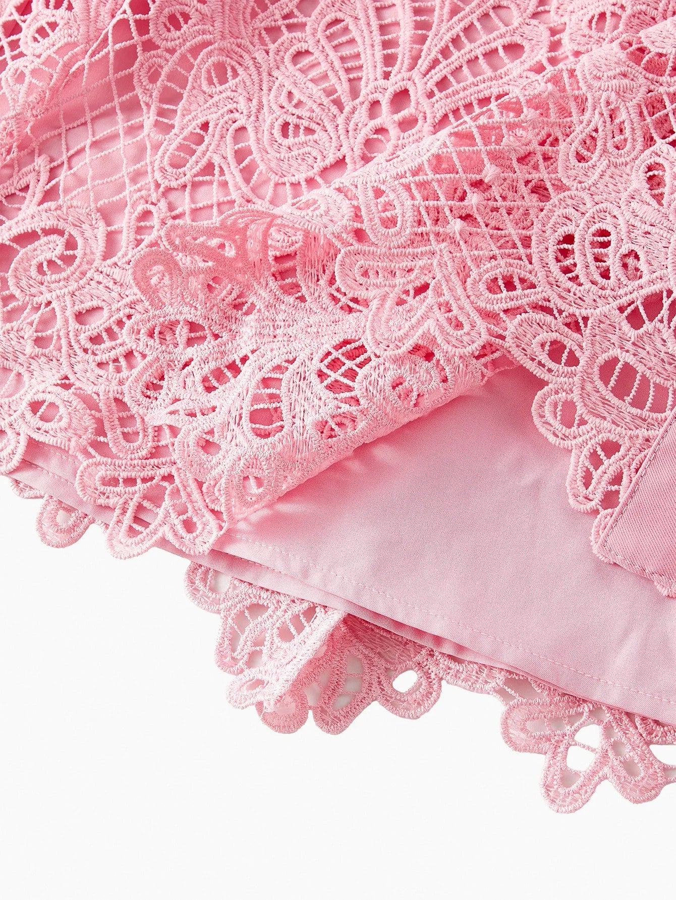 PREMIUM GUIPURE LACE BELTED DRESS