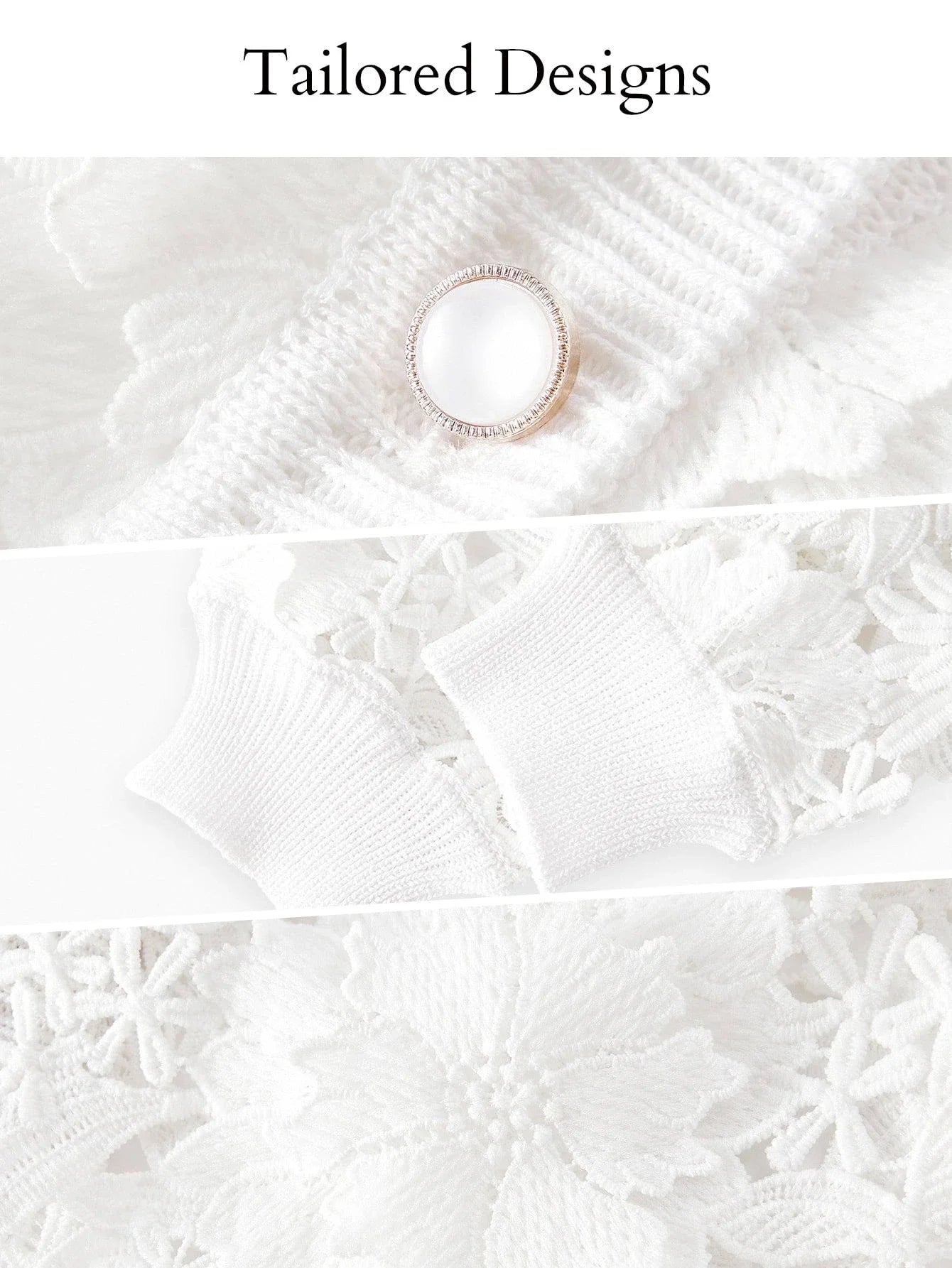 PREMIUM GUIPURE LACE BUTTON UP CARDIGAN