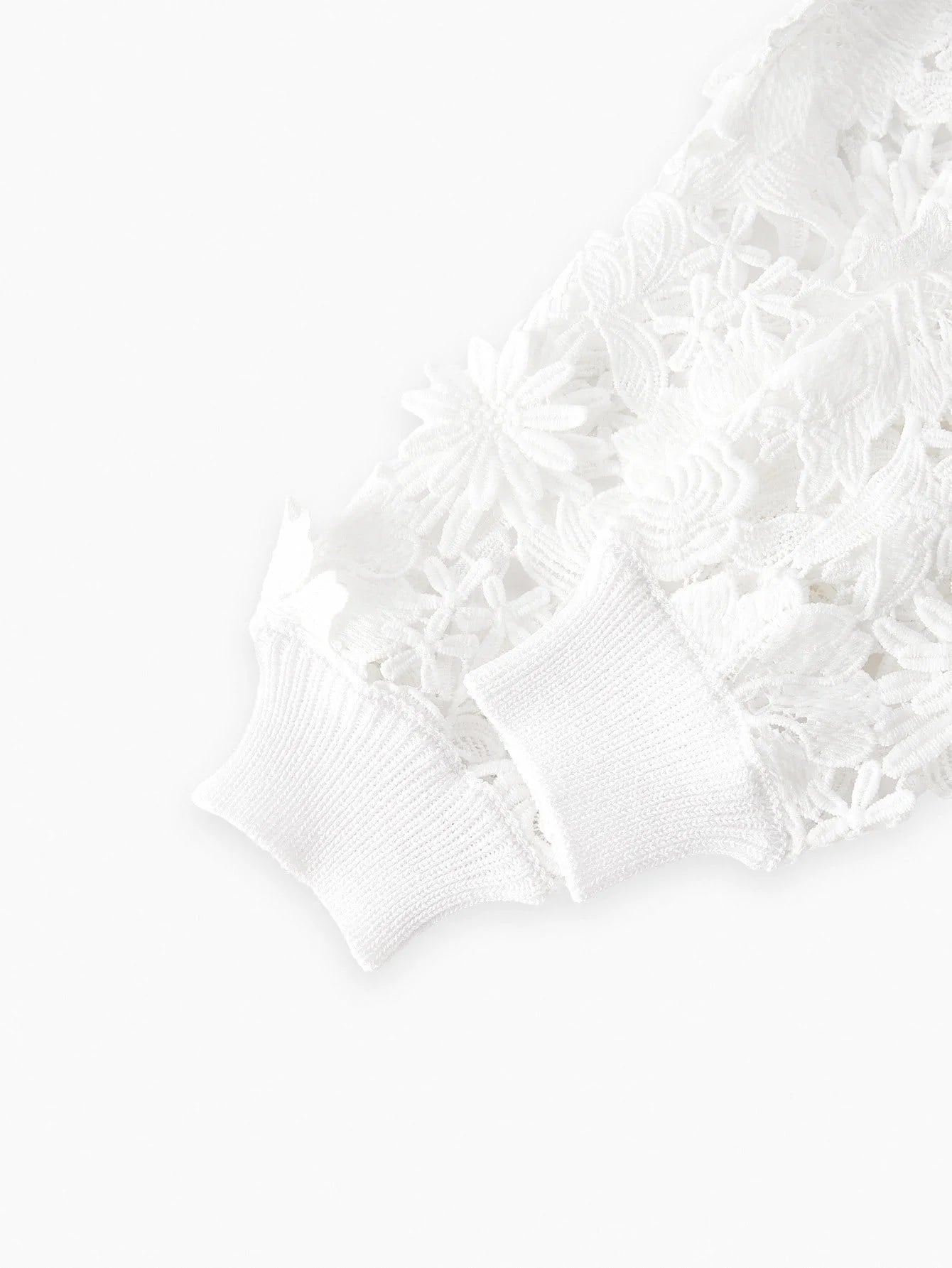 PREMIUM GUIPURE LACE BUTTON UP CARDIGAN