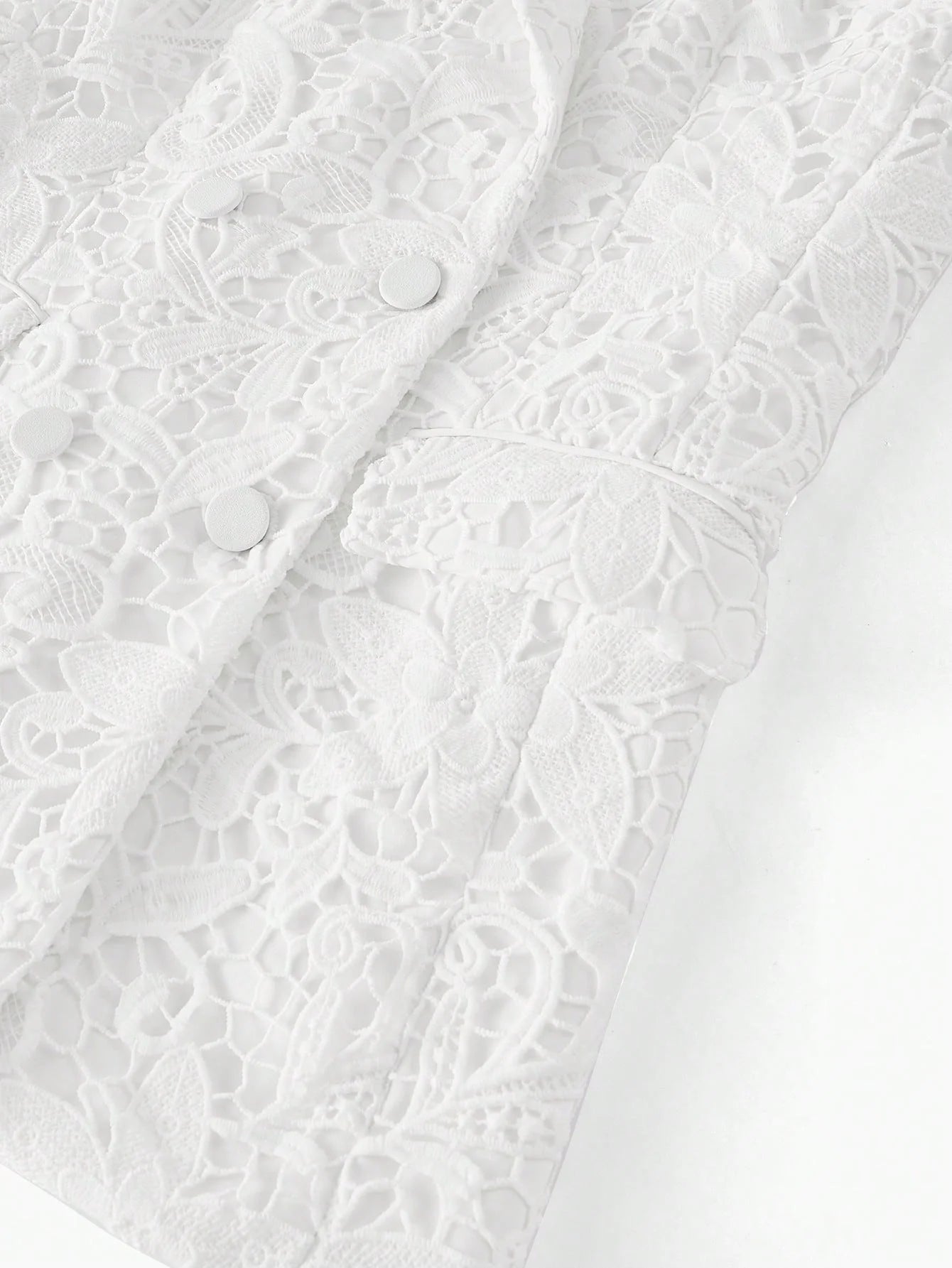 PREMIUM GUIPURE LACE DOUBLE BREASTED BLAZER VALENTINES DAYSPRINGSUMMER