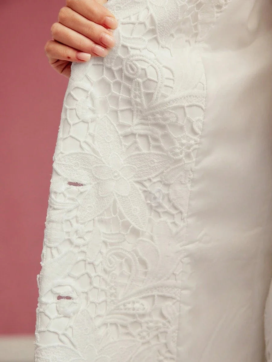 PREMIUM GUIPURE LACE DOUBLE BREASTED BLAZER VALENTINES DAYSPRINGSUMMER