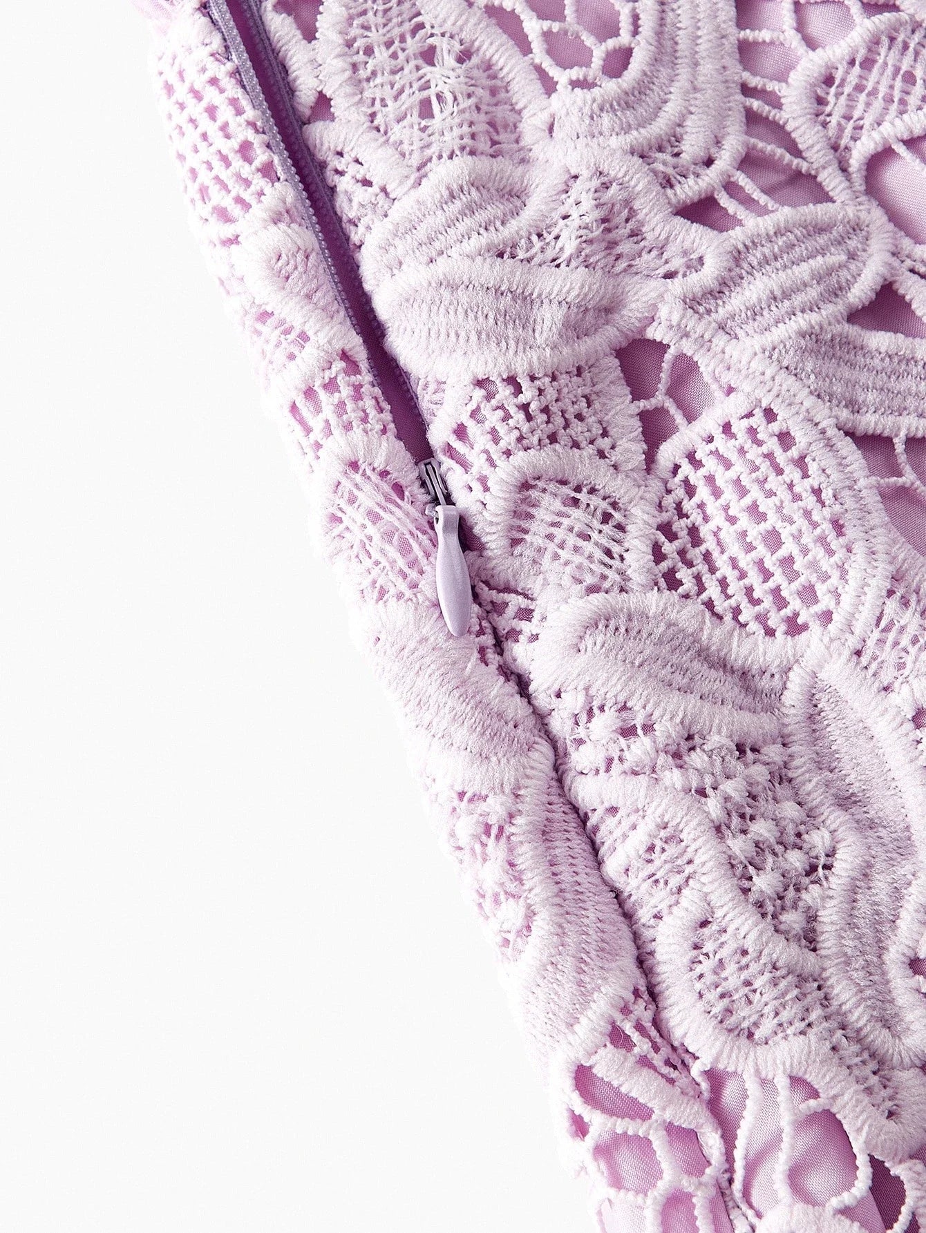 PREMIUM GUIPURE LACE OVERLAY PUFF SLEEVE BELTED SHORT SHIRT DRESS