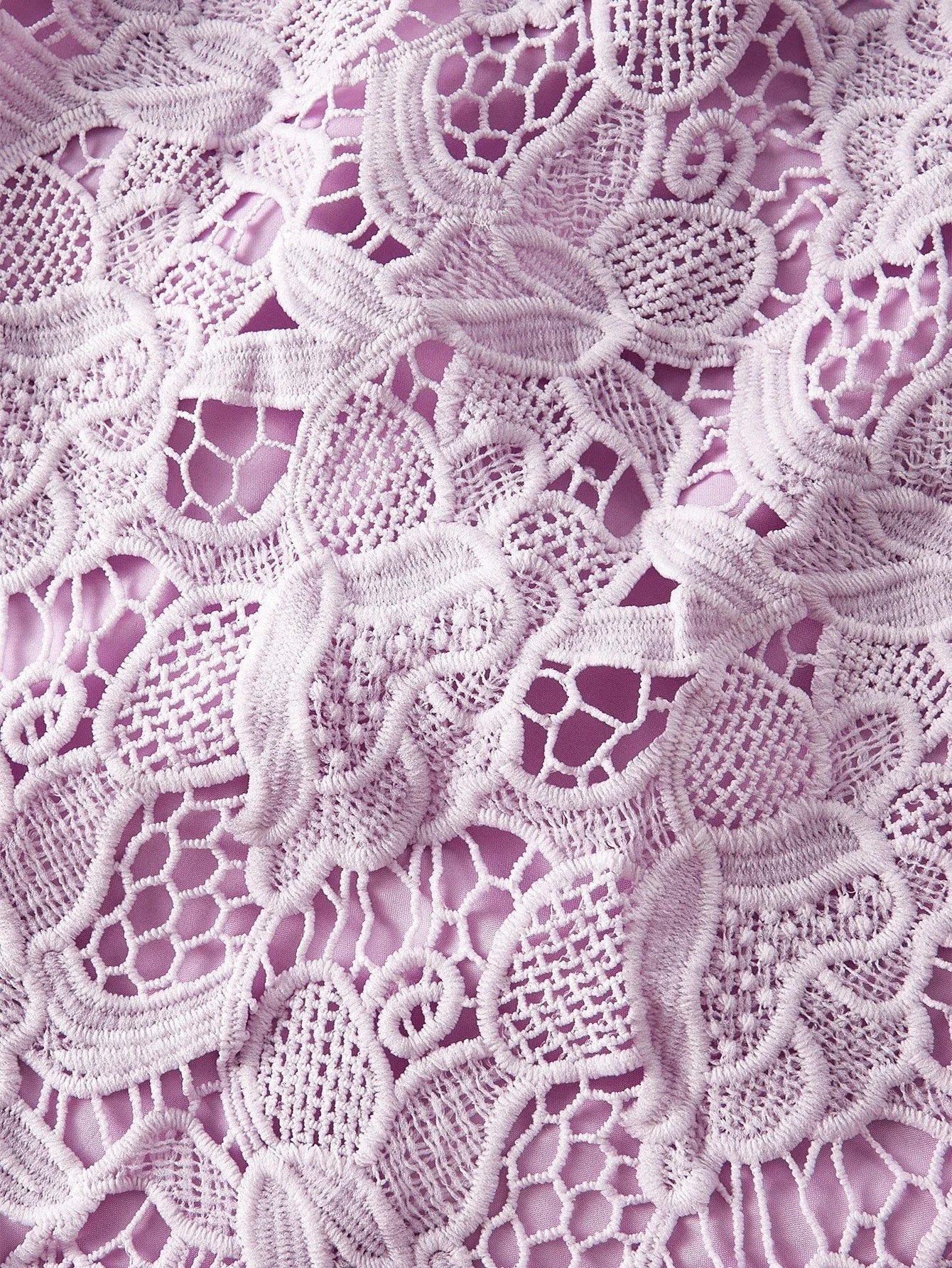 PREMIUM GUIPURE LACE OVERLAY PUFF SLEEVE BELTED SHORT SHIRT DRESS