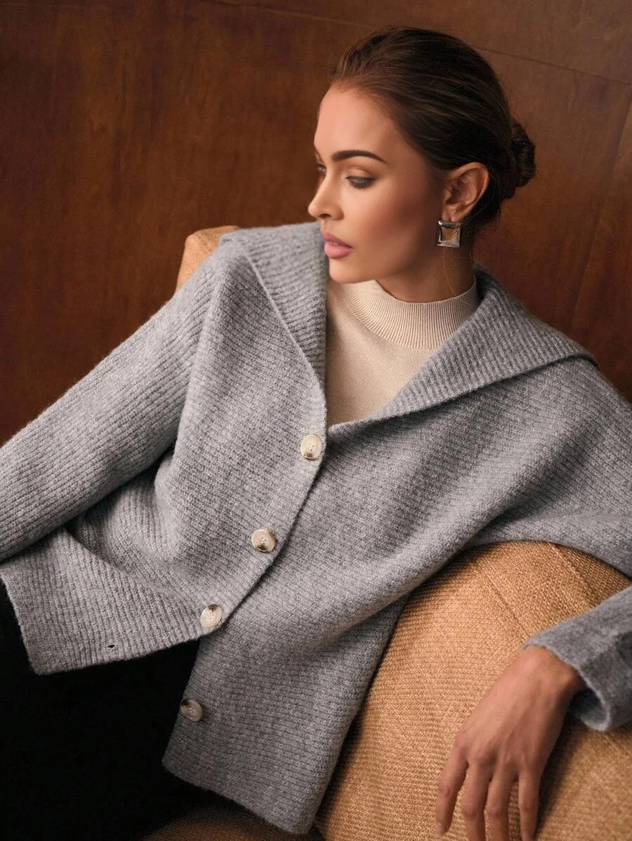 PREMIUM HOODED BUTTON UP CARDIGAN