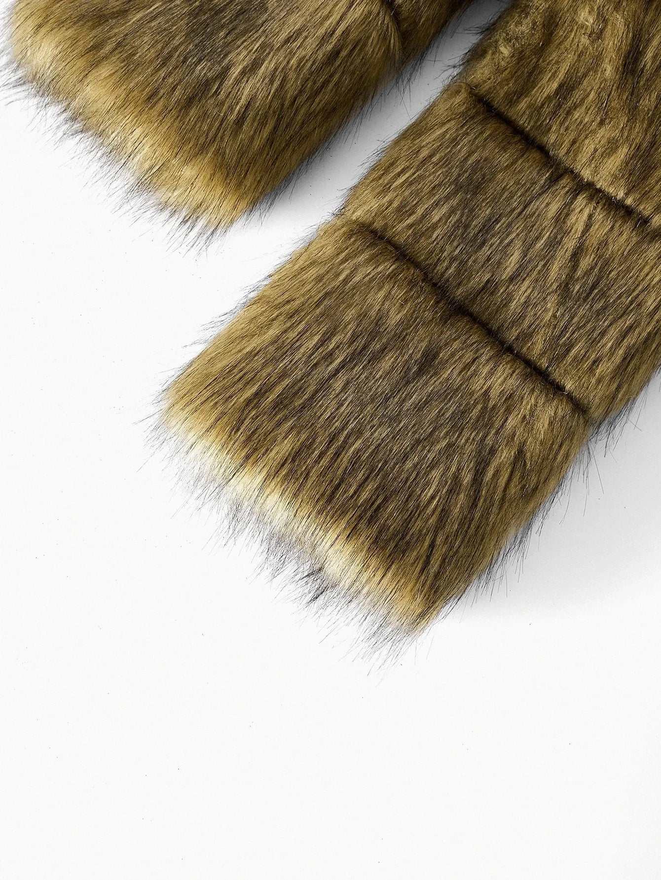 PREMIUM HOODED LONG SLEEVE FAUX FUR COAT FOR AUTUMN amp WINTER