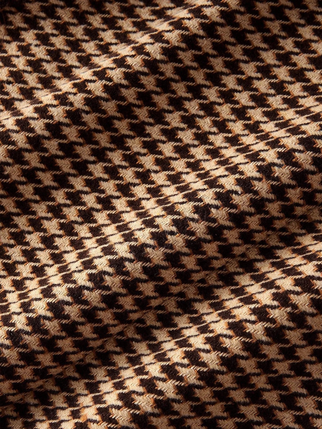 PREMIUM HOUNDSTOOTH PATTERN BELTED BLAZER