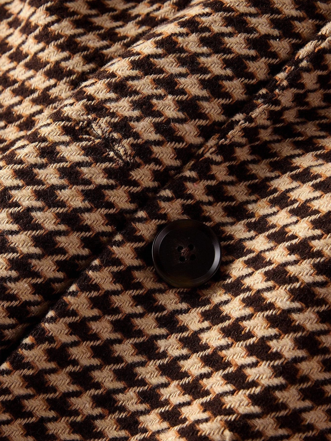 PREMIUM HOUNDSTOOTH PATTERN BELTED BLAZER