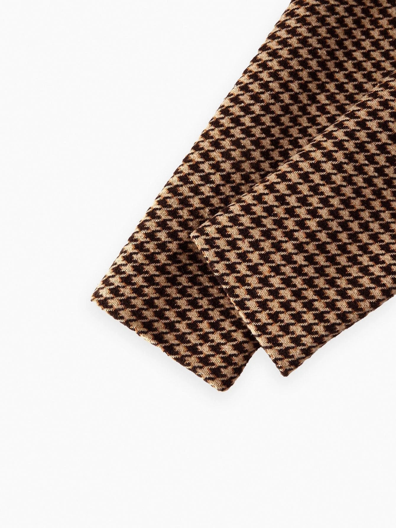 PREMIUM HOUNDSTOOTH PATTERN BELTED BLAZER