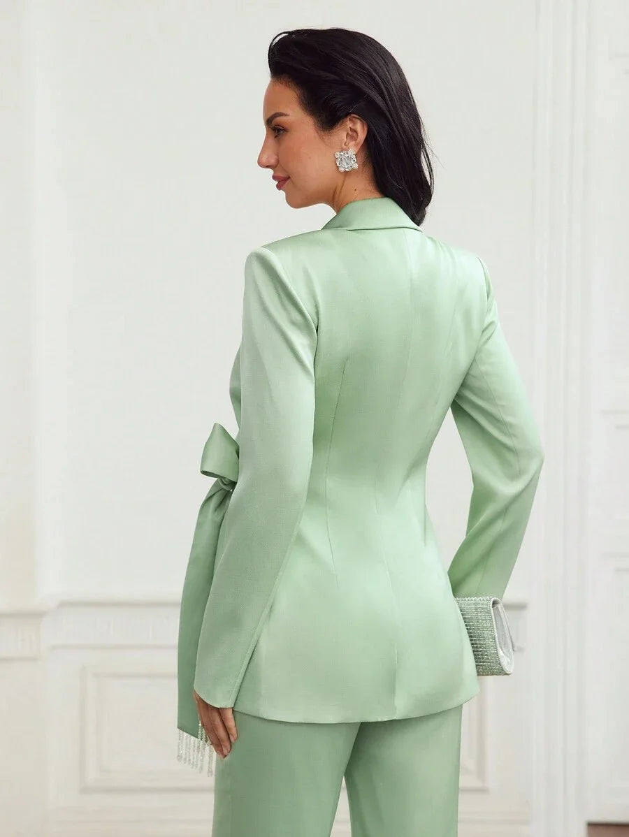 PREMIUM HOURGLASS FRINGE TRIM BLAZER