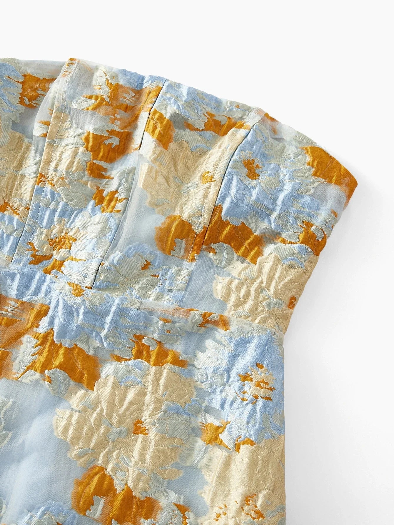 PREMIUM JACQUARD SPLIT HEM TUBE DRESS