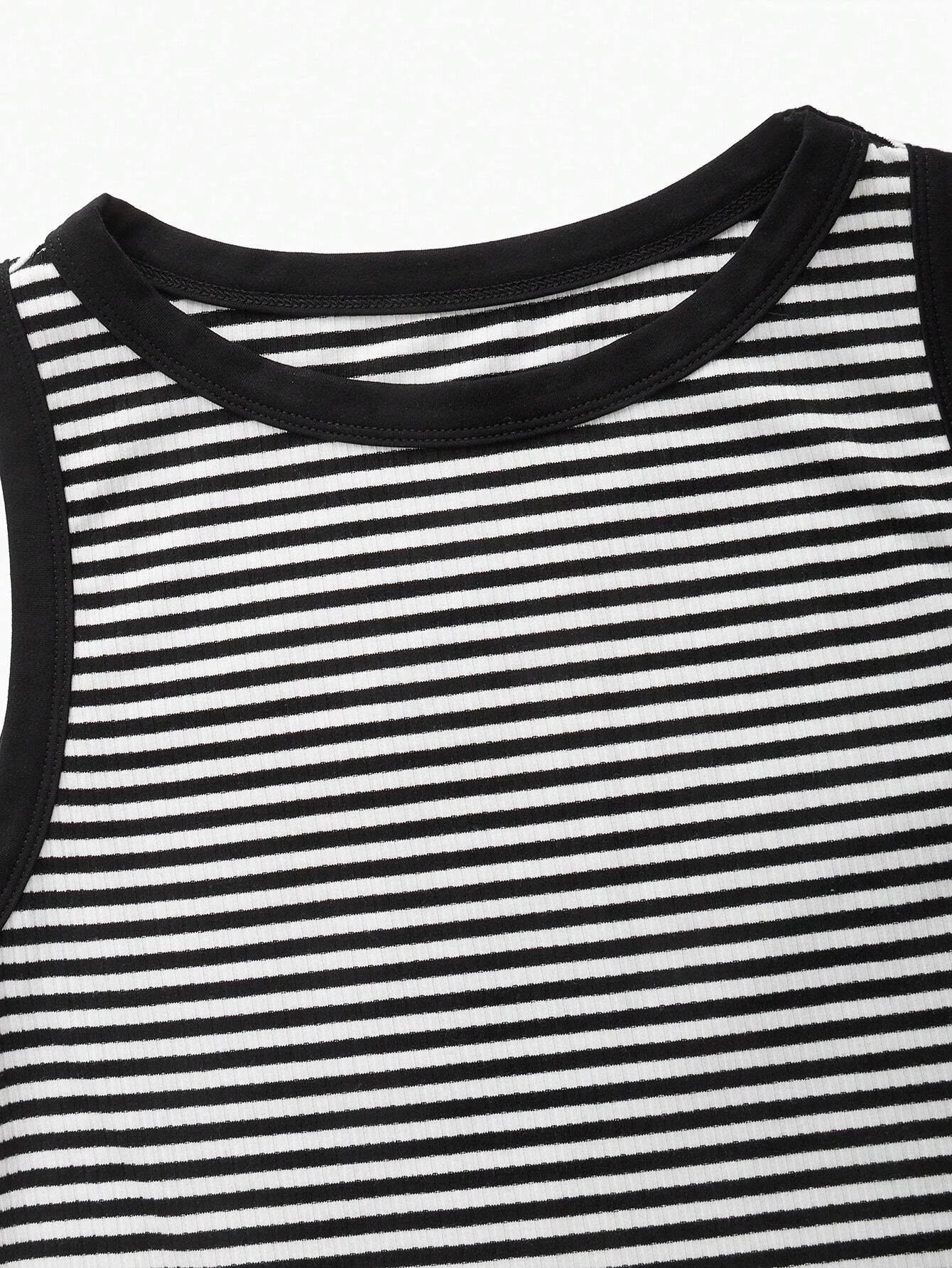 PREMIUM KNITTED WOMENS STRIPED PRINT DRESSSUMMER OUTFITS