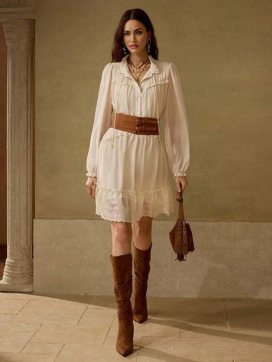 PREMIUM KNOT A LINE DRESS