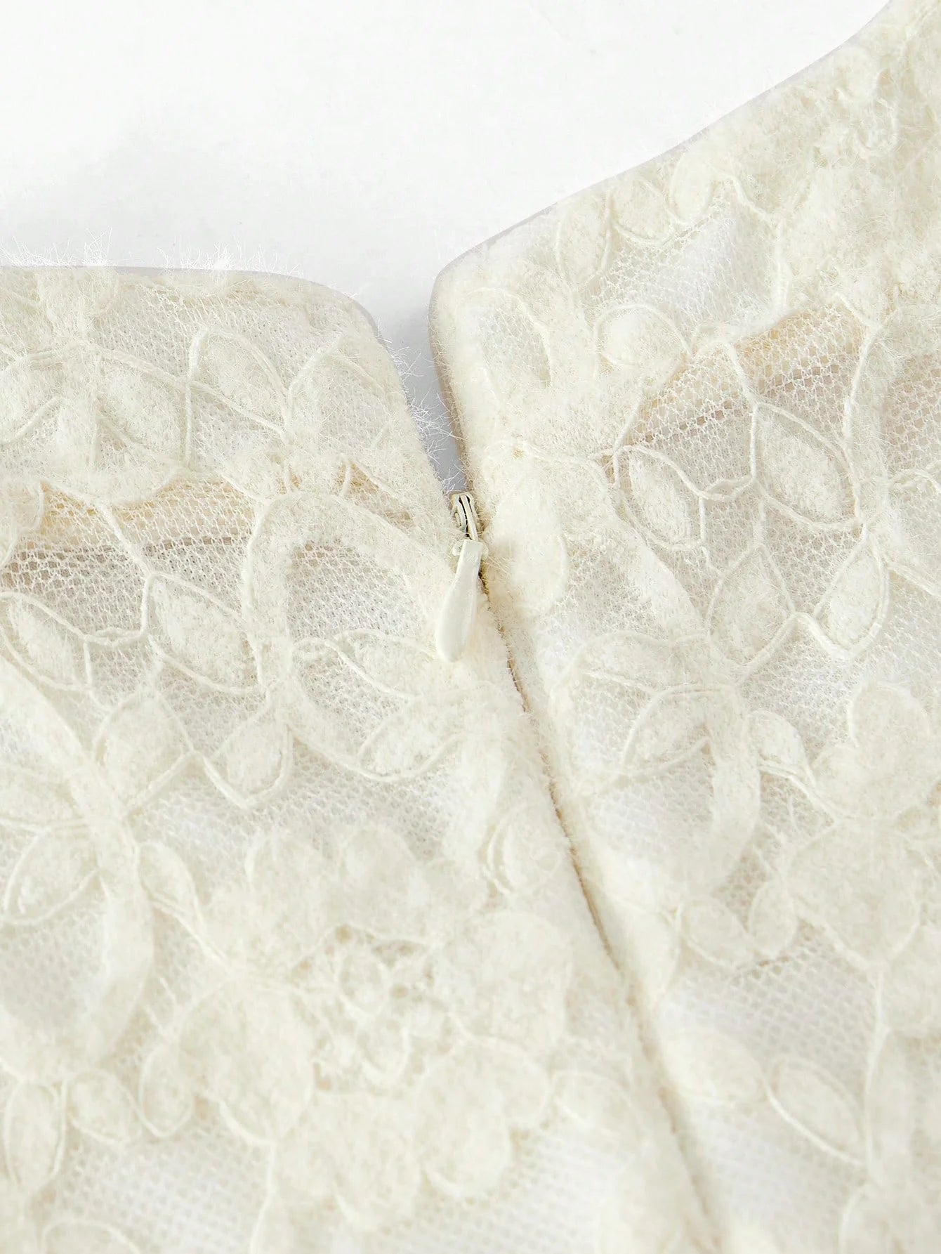 PREMIUM LACE CONTRAST MESH MERMAID HEM DRESSSPRINGSUMMER