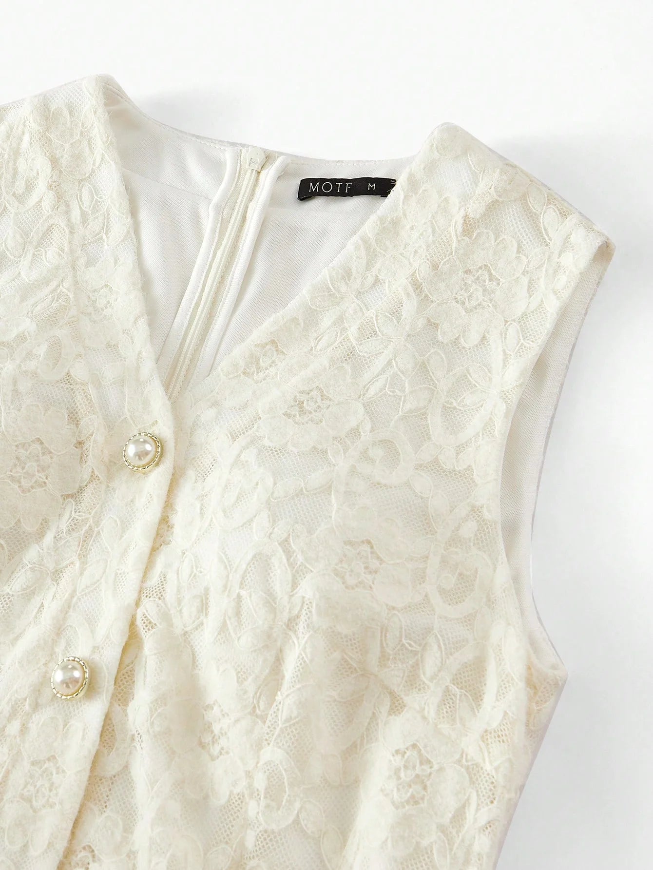 PREMIUM LACE CONTRAST MESH MERMAID HEM DRESSSPRINGSUMMER