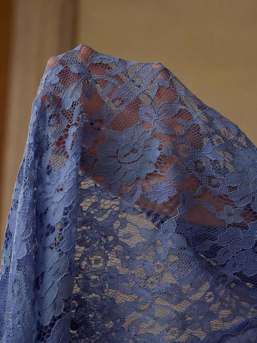 PREMIUM LACE OVERLAY BUCKLE BELTED BUTTON FRONT JUMPSUIT