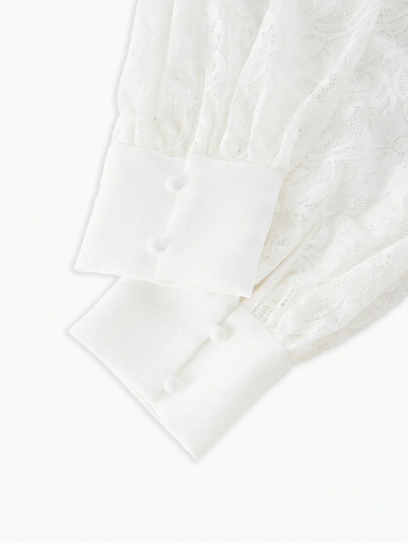 PREMIUM LACE PATCHWORK MIDLENGTH DRESS WITH BUTTON