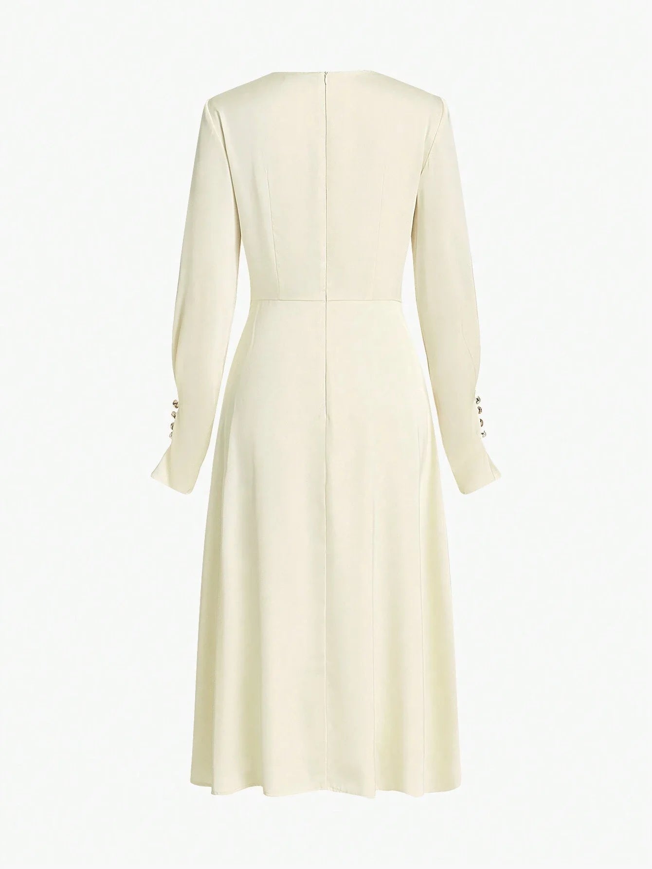 PREMIUM LADIES SOLID COLOR RUFFLED SLEEVE DRESSSUMMER OUTFITS