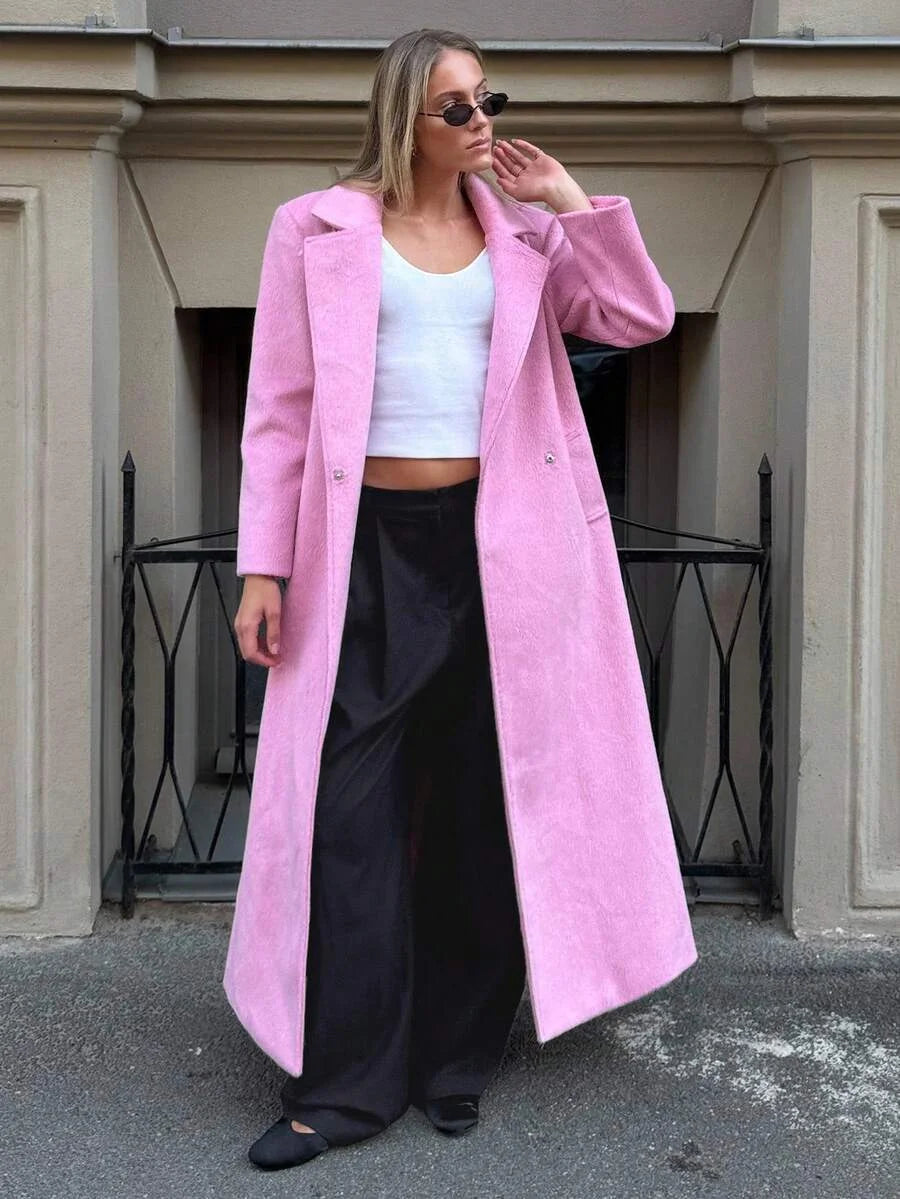 PREMIUM LAPEL BLACK BELT OVERCOAT