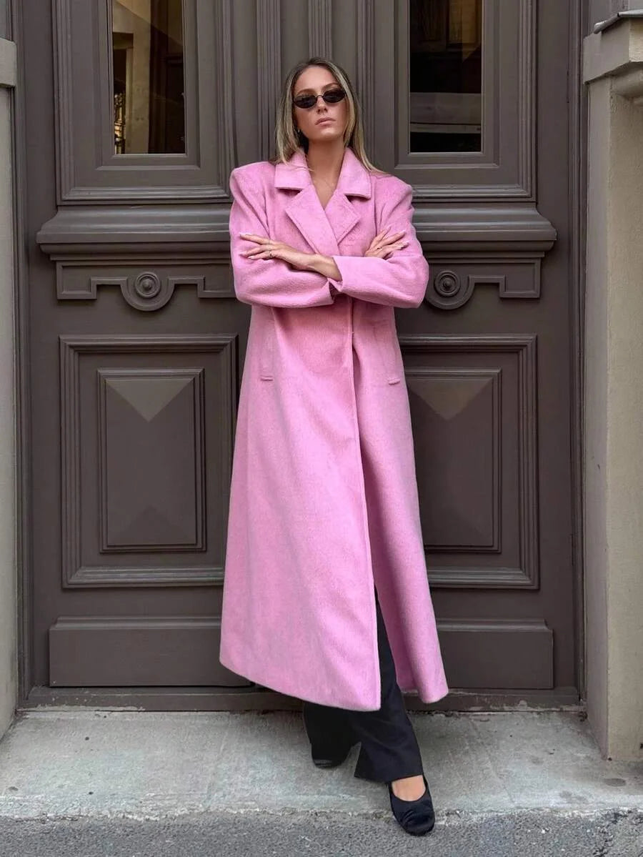 PREMIUM LAPEL BLACK BELT OVERCOAT