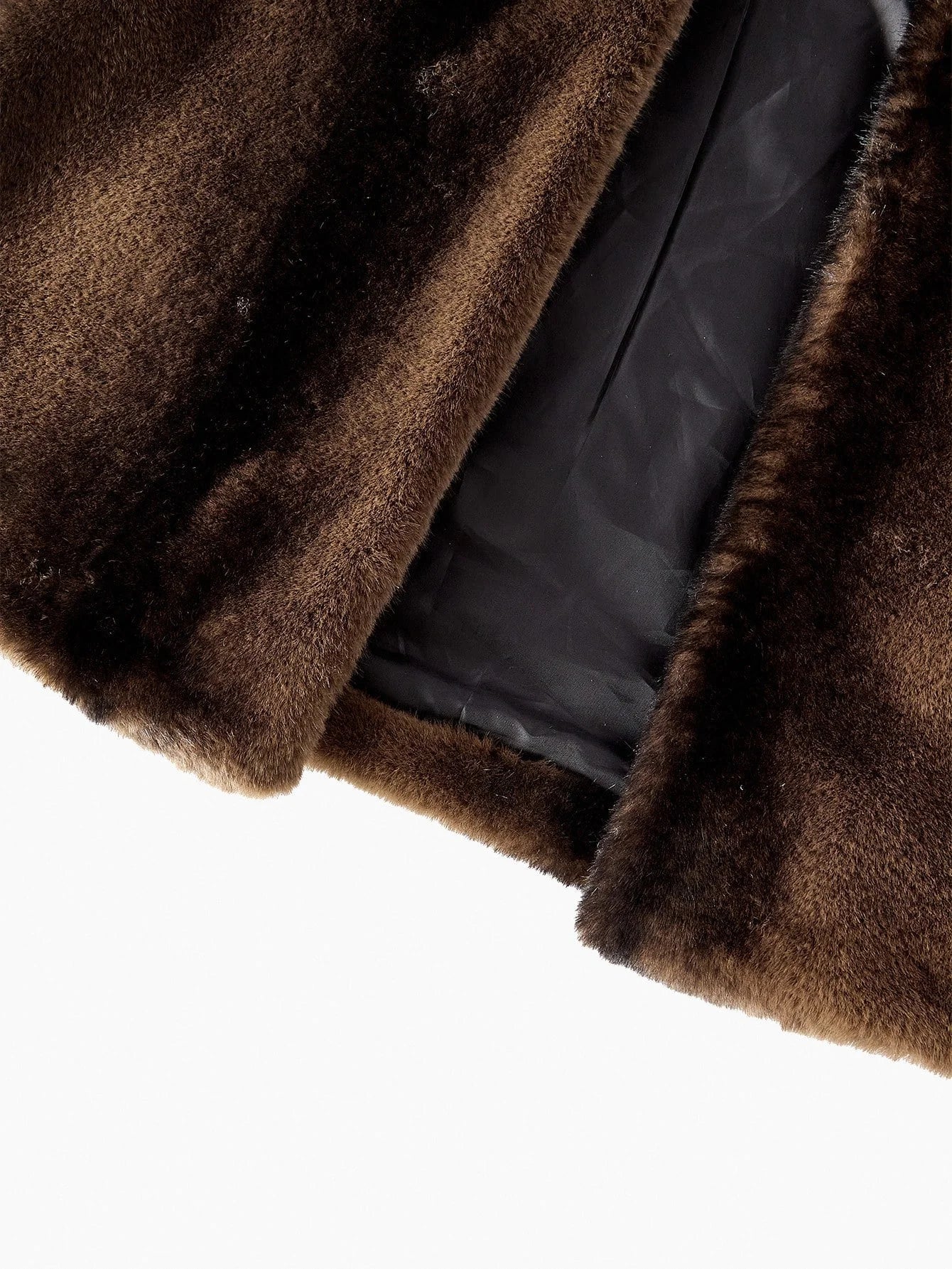 PREMIUM LAPEL BUTTON FRONT FAUX FUR COAT