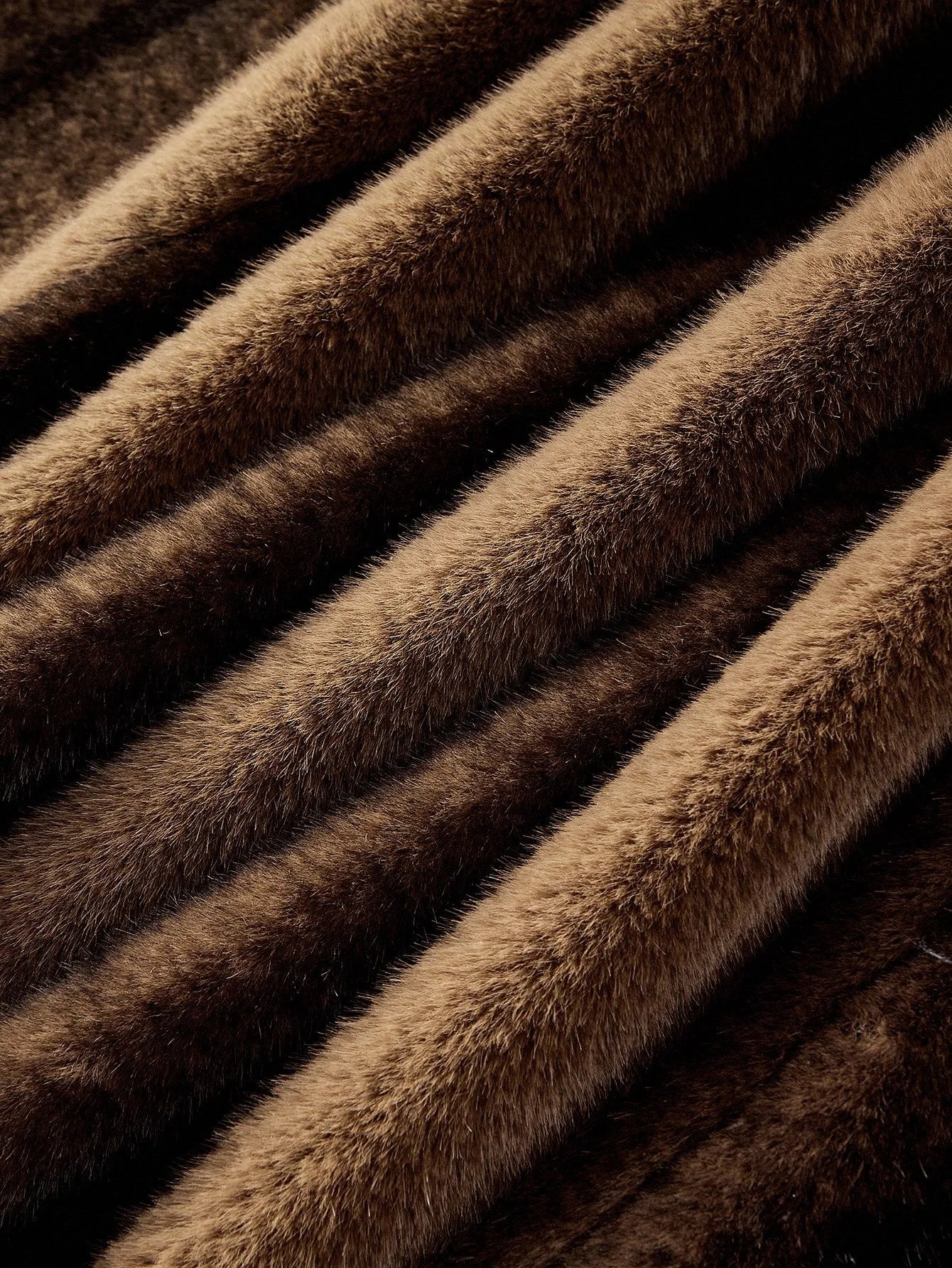 PREMIUM LAPEL BUTTON FRONT FAUX FUR COAT