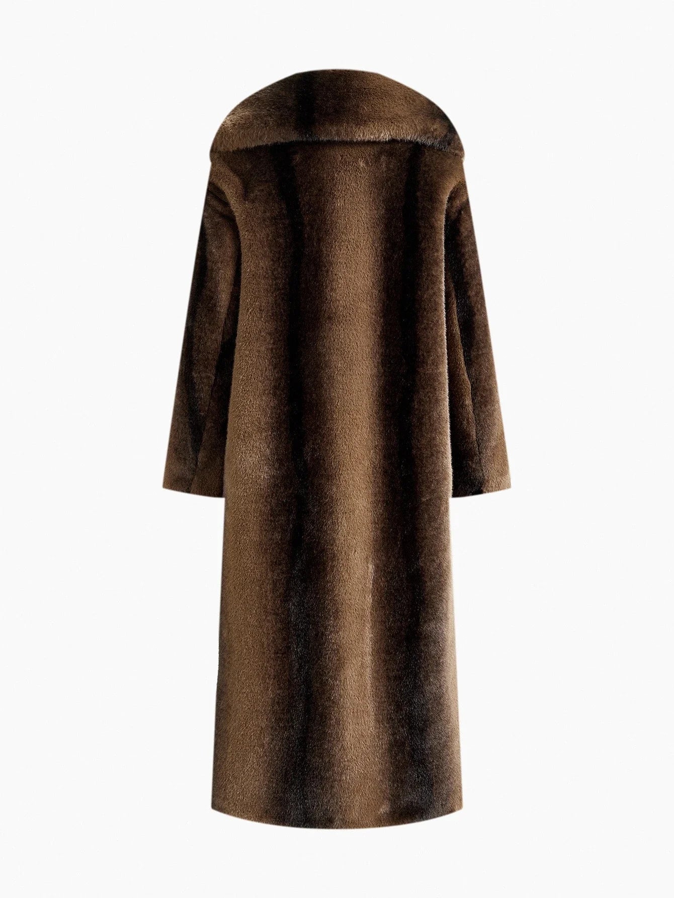 PREMIUM LAPEL BUTTON FRONT FAUX FUR COAT