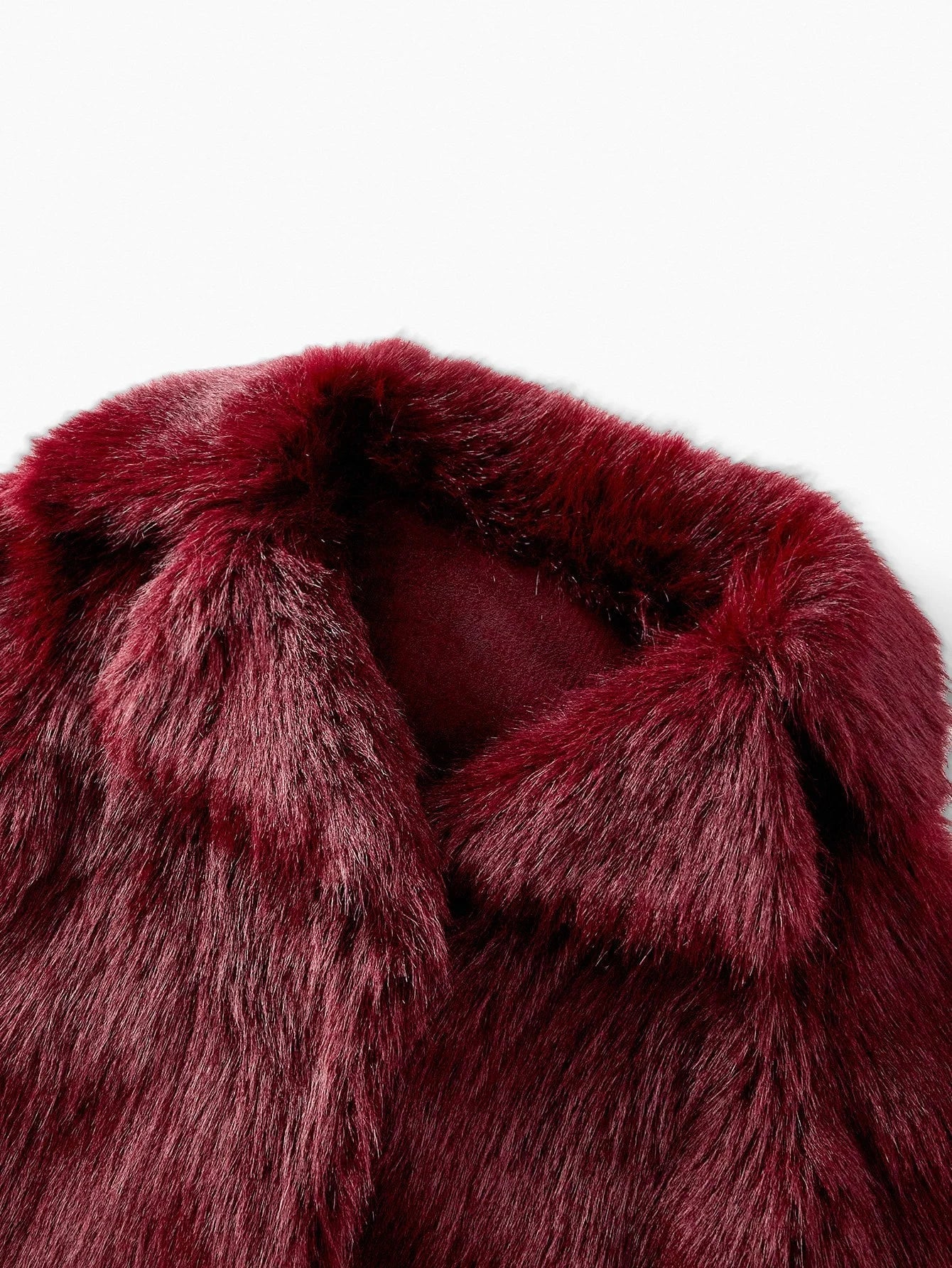 PREMIUM LAPEL LONG SLEEVE FAUX FUR COAT