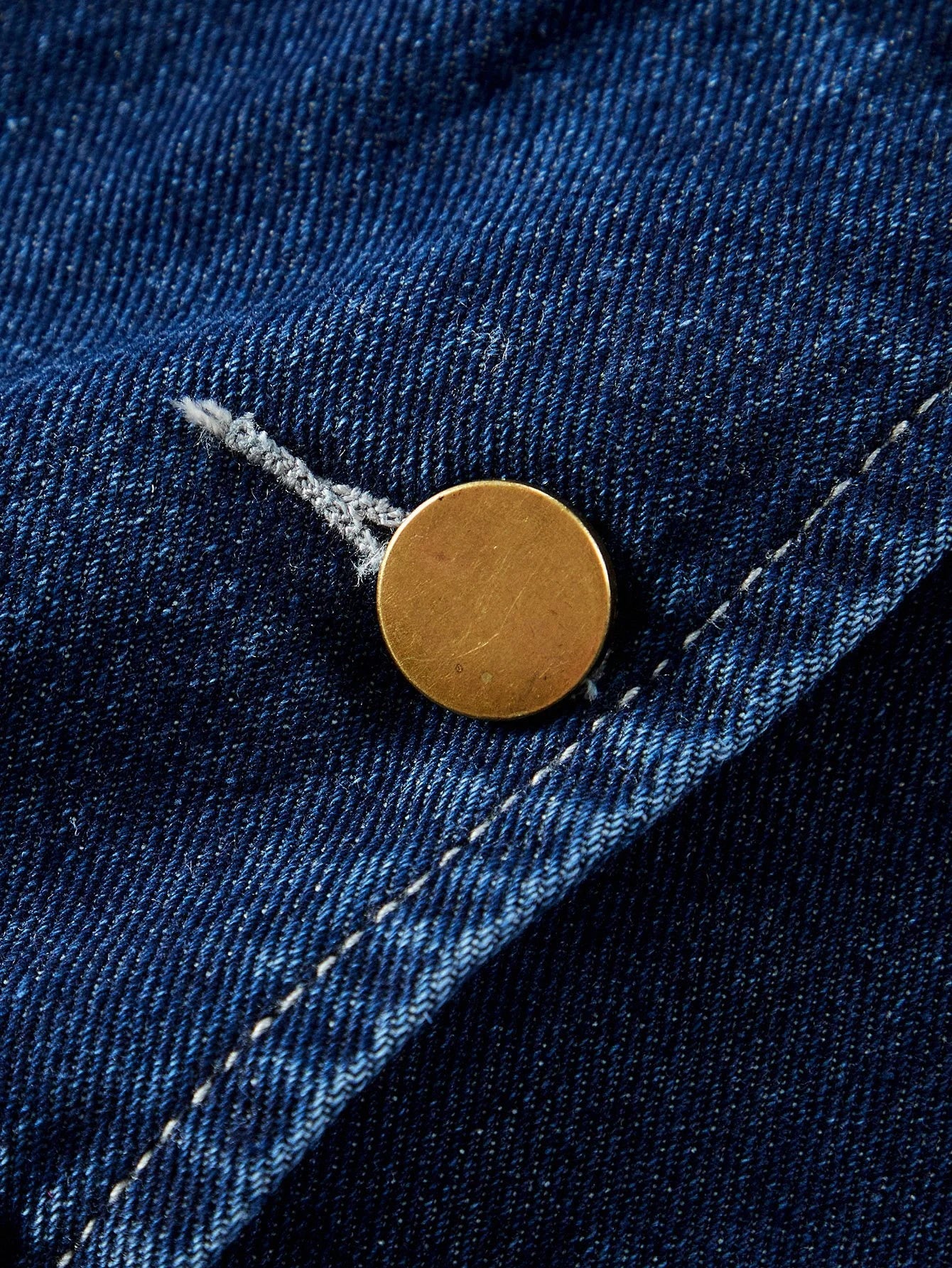 PREMIUM LAPEL SINGLEBREASTED SLEEVELESS DENIM DRESS