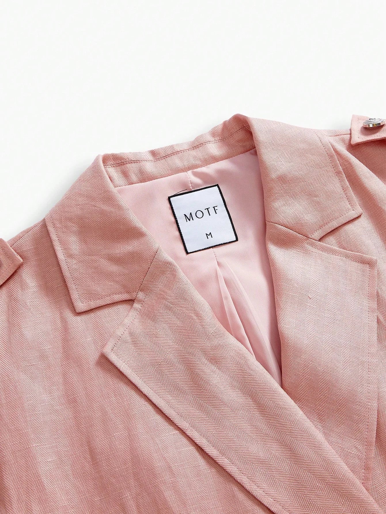 PREMIUM LINEN CAP SLEEVE BELTED BLAZER