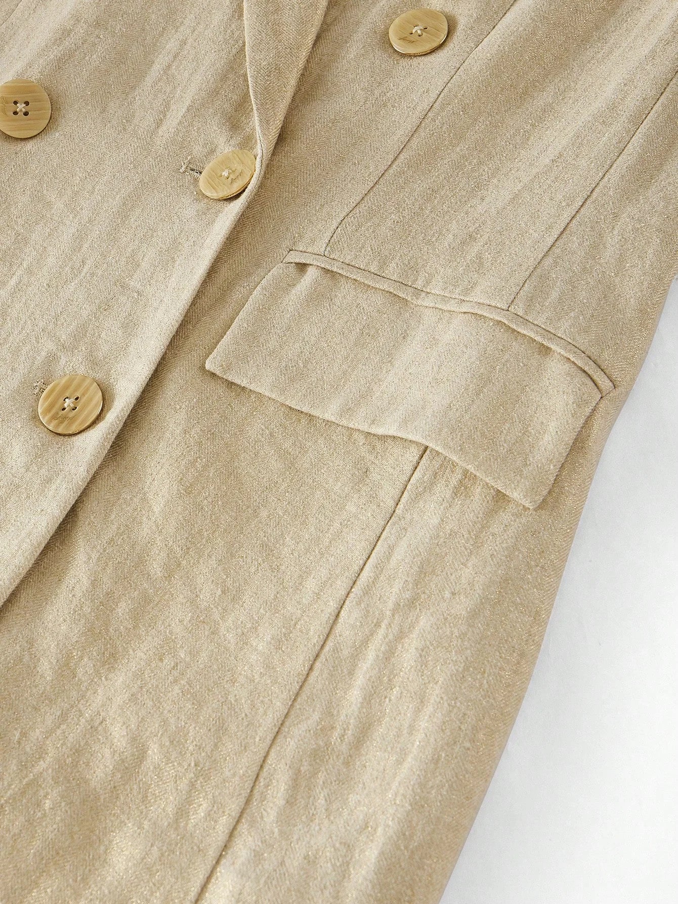 PREMIUM LINEN DOUBLE BREASTED BLAZER