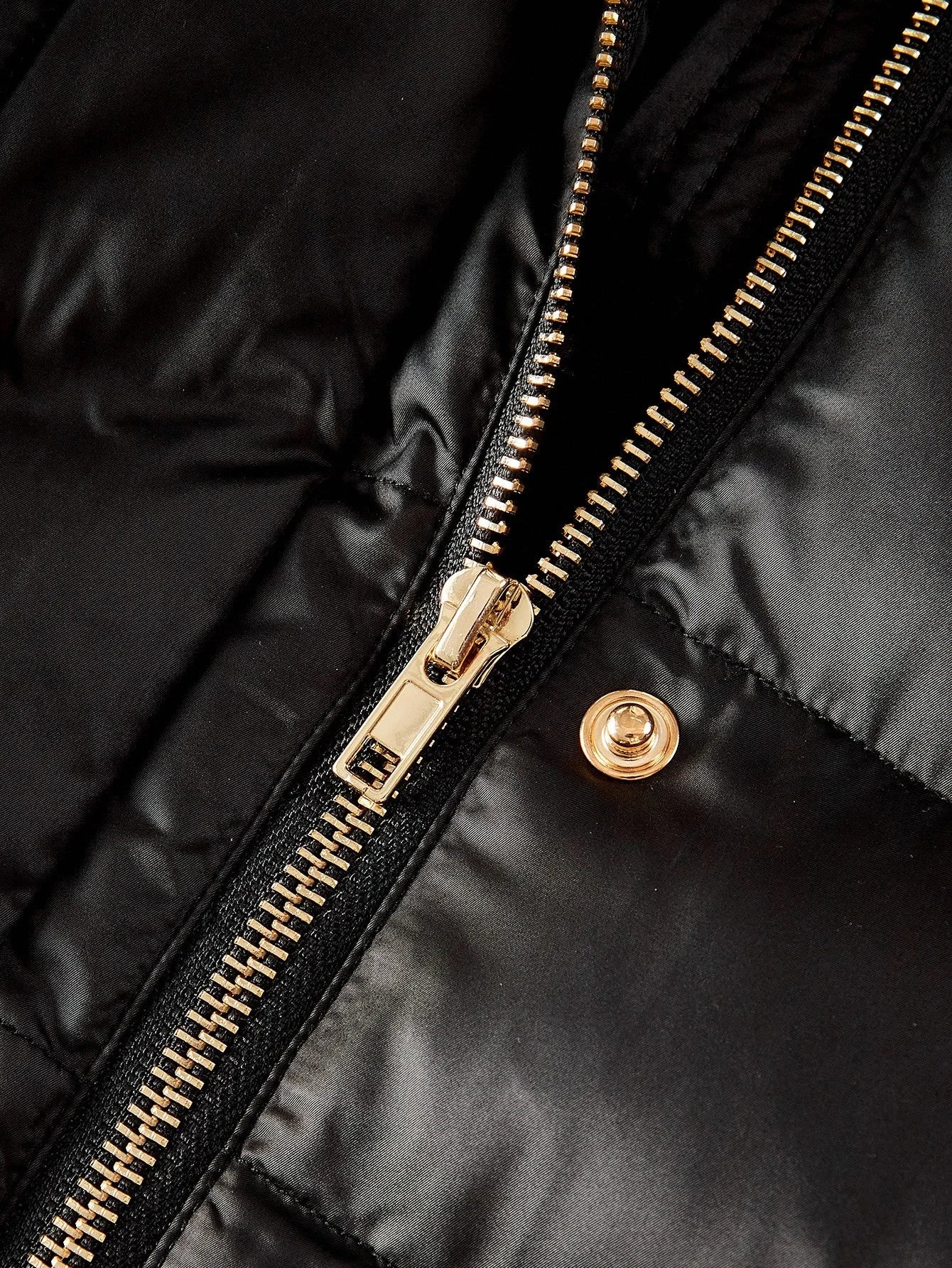 PREMIUM LONG COTTON PADDED COAT WITH FUR TRIM AUTUMNWINTER