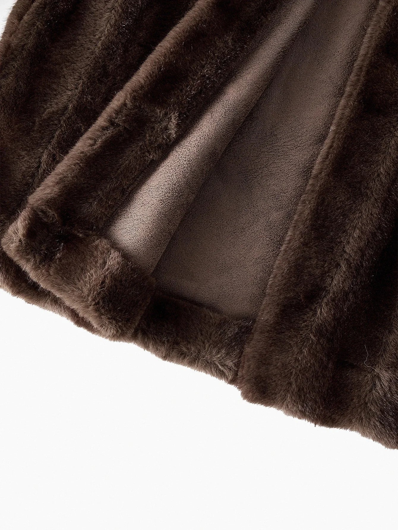 PREMIUM LONG SLEEVE BUTTON FAUX FUR COAT