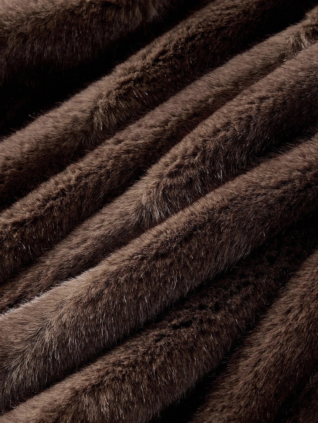 PREMIUM LONG SLEEVE BUTTON FAUX FUR COAT