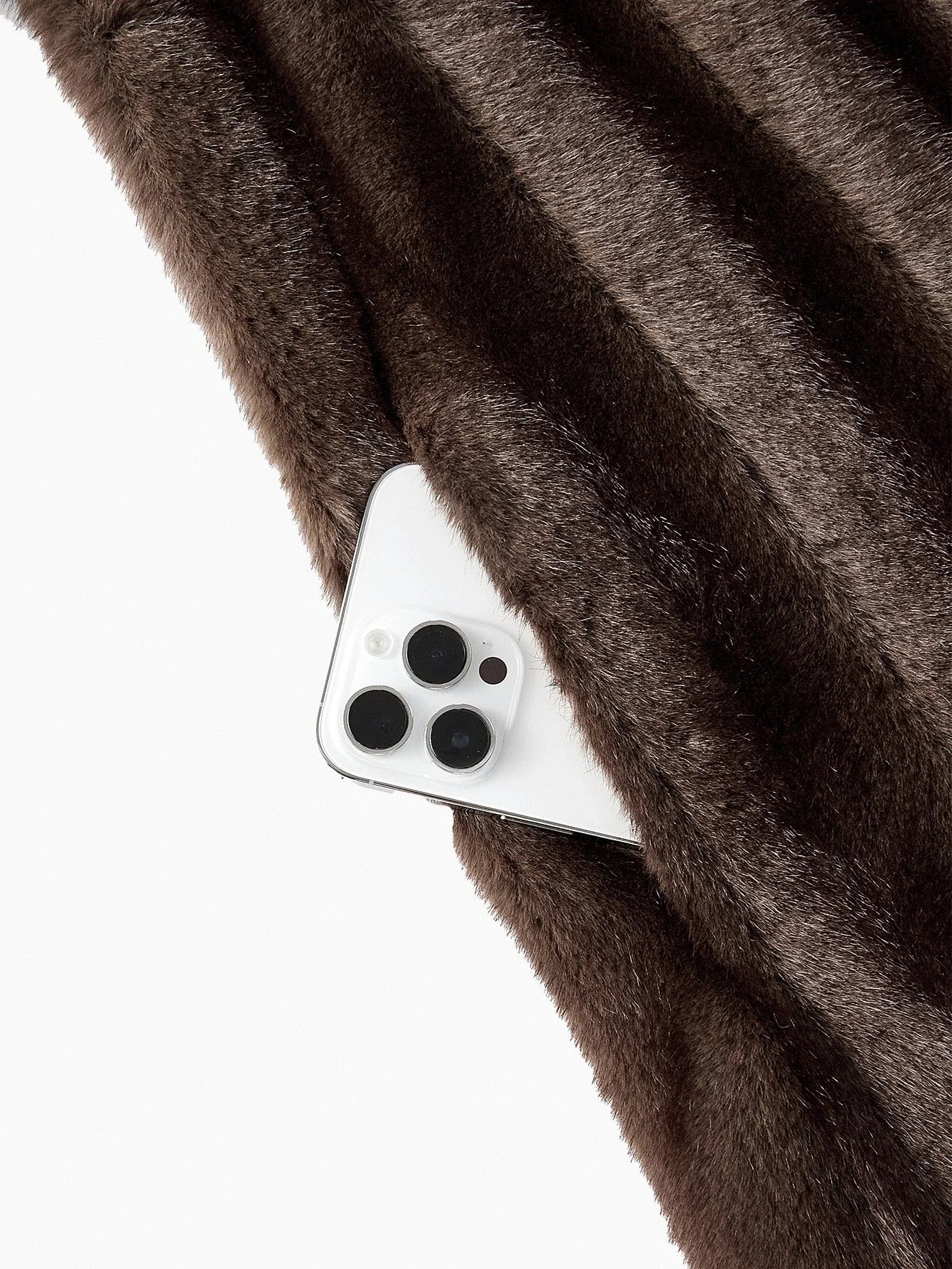 PREMIUM LONG SLEEVE BUTTON FAUX FUR COAT