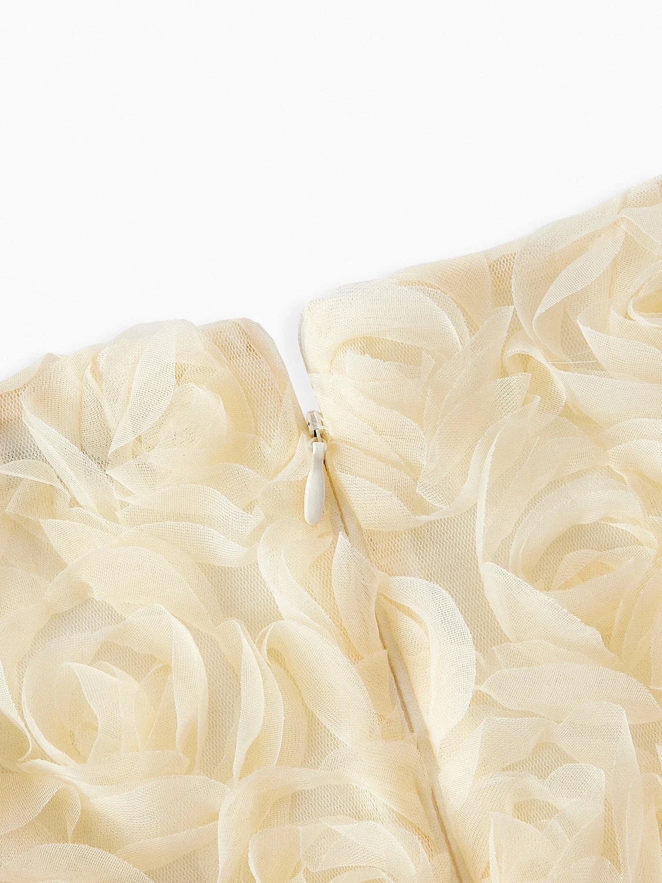 PREMIUM MESH 3D FLORAL ELEGANT SPLIT HEM COCKTAIL DRESS