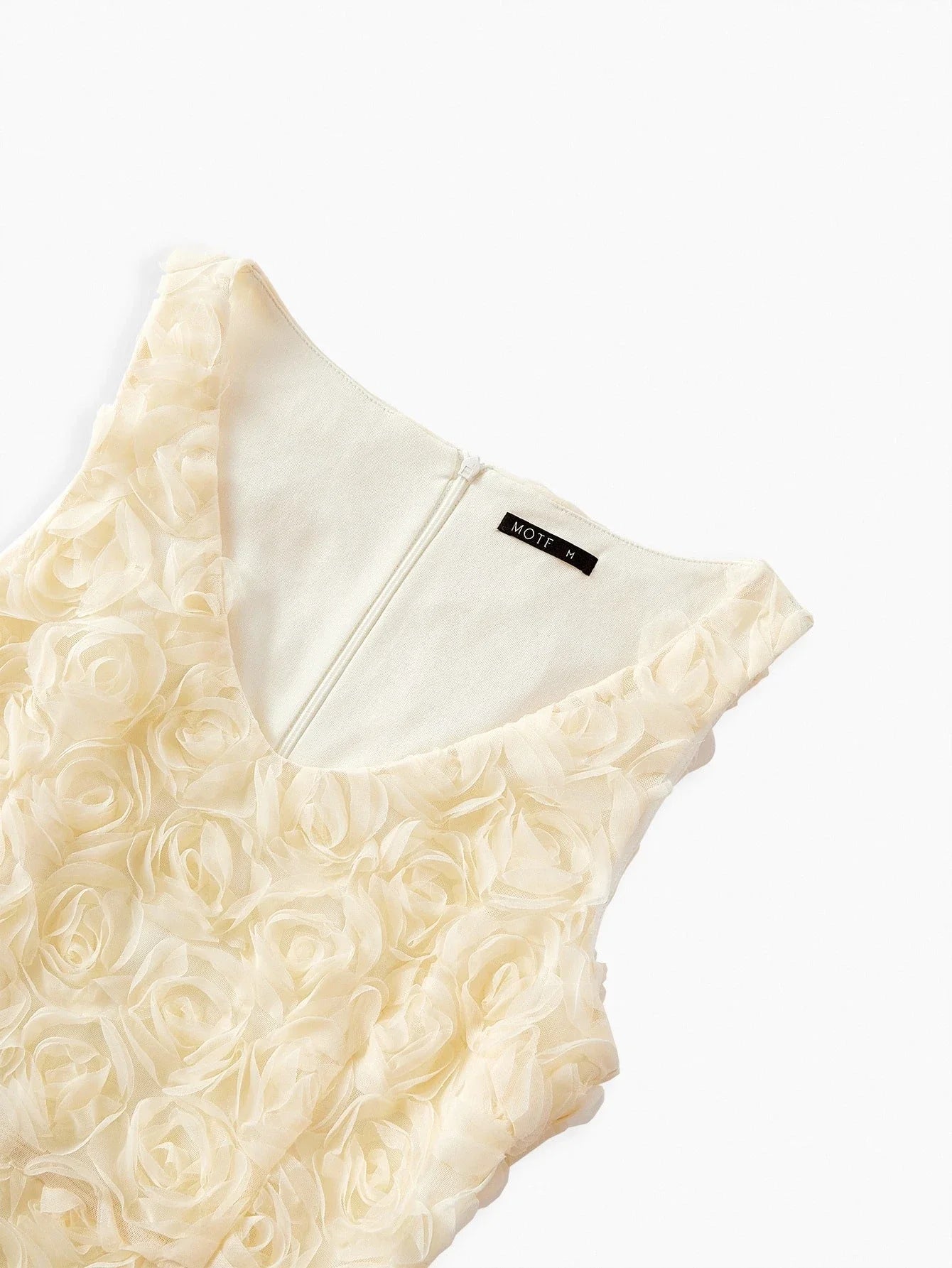 PREMIUM MESH 3D FLORAL ELEGANT SPLIT HEM COCKTAIL DRESS