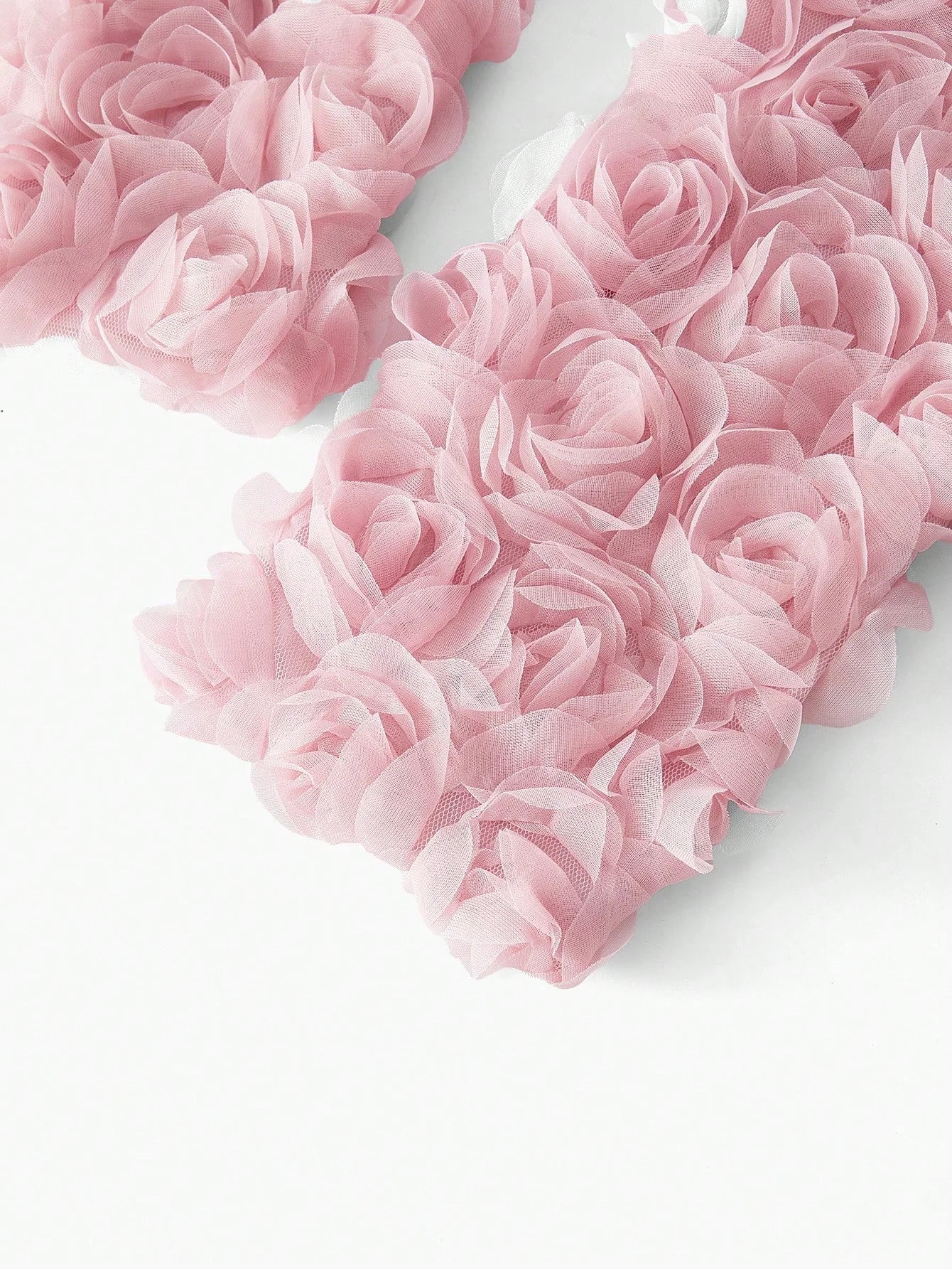 PREMIUM MESH FLORAL PATCHED BOXY COAT VALENTINES DAY