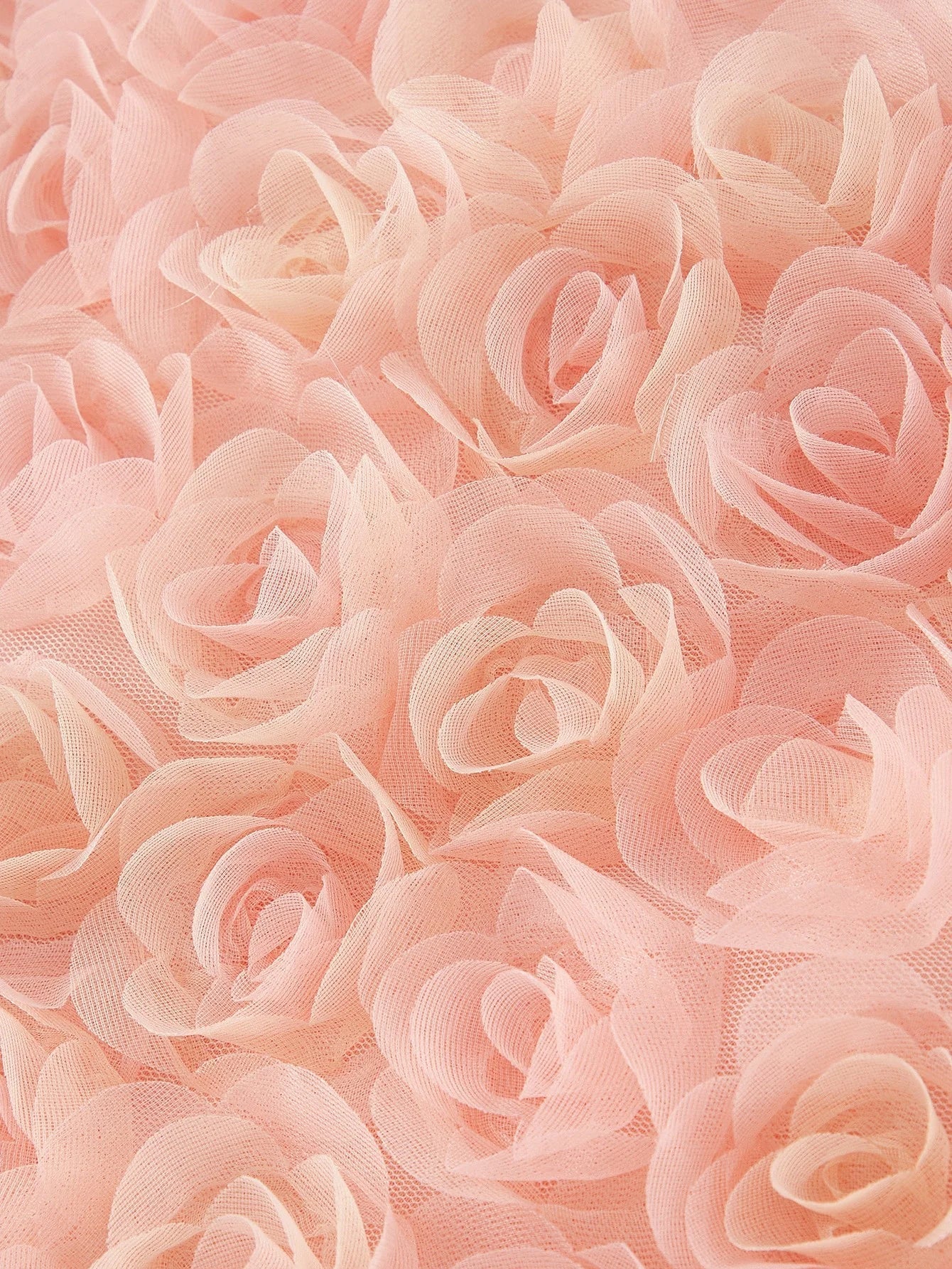 PREMIUM MESH STEREO FLORAL ASYMMETRICAL NECK DRESS