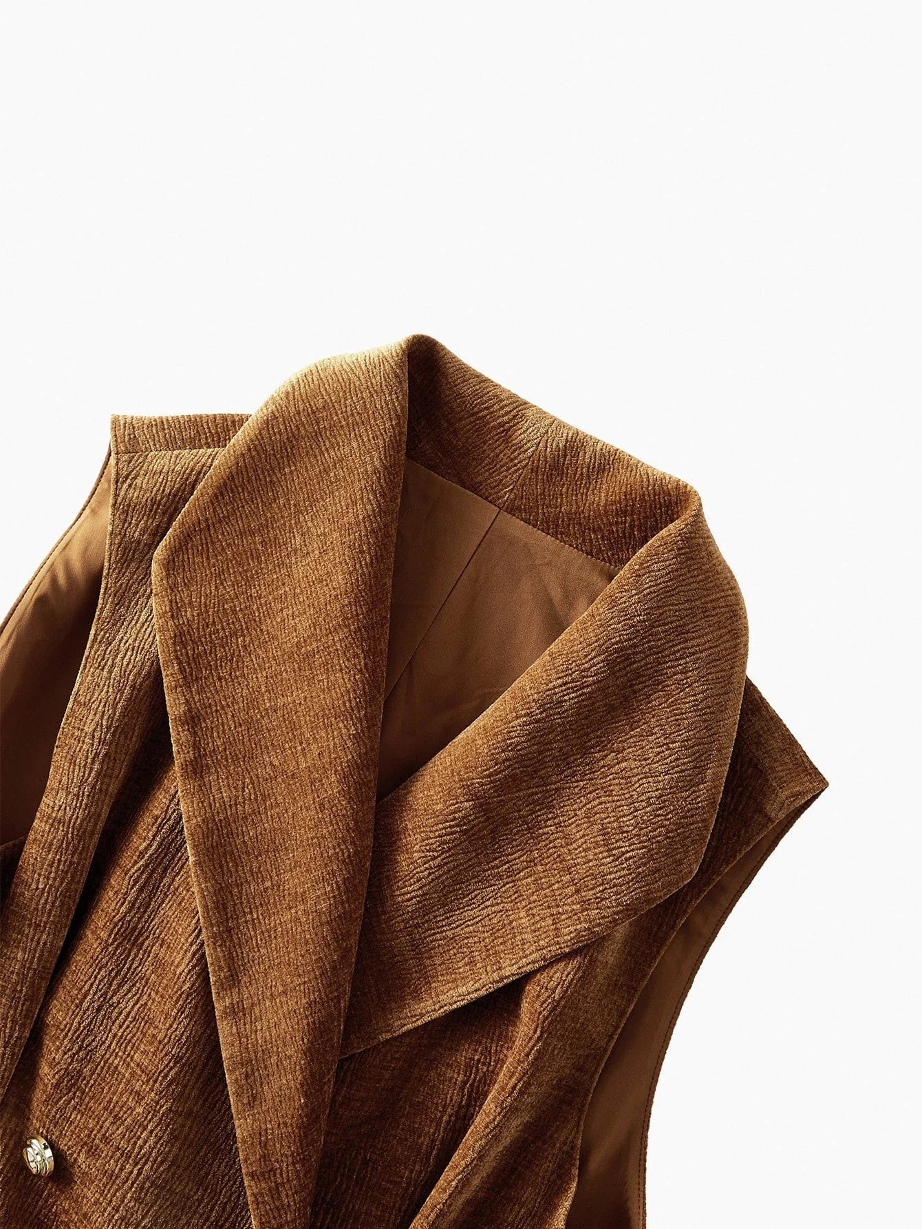 PREMIUM METAL BUCKLE TEXTURED FABRIC MIDLENGTH DRESS