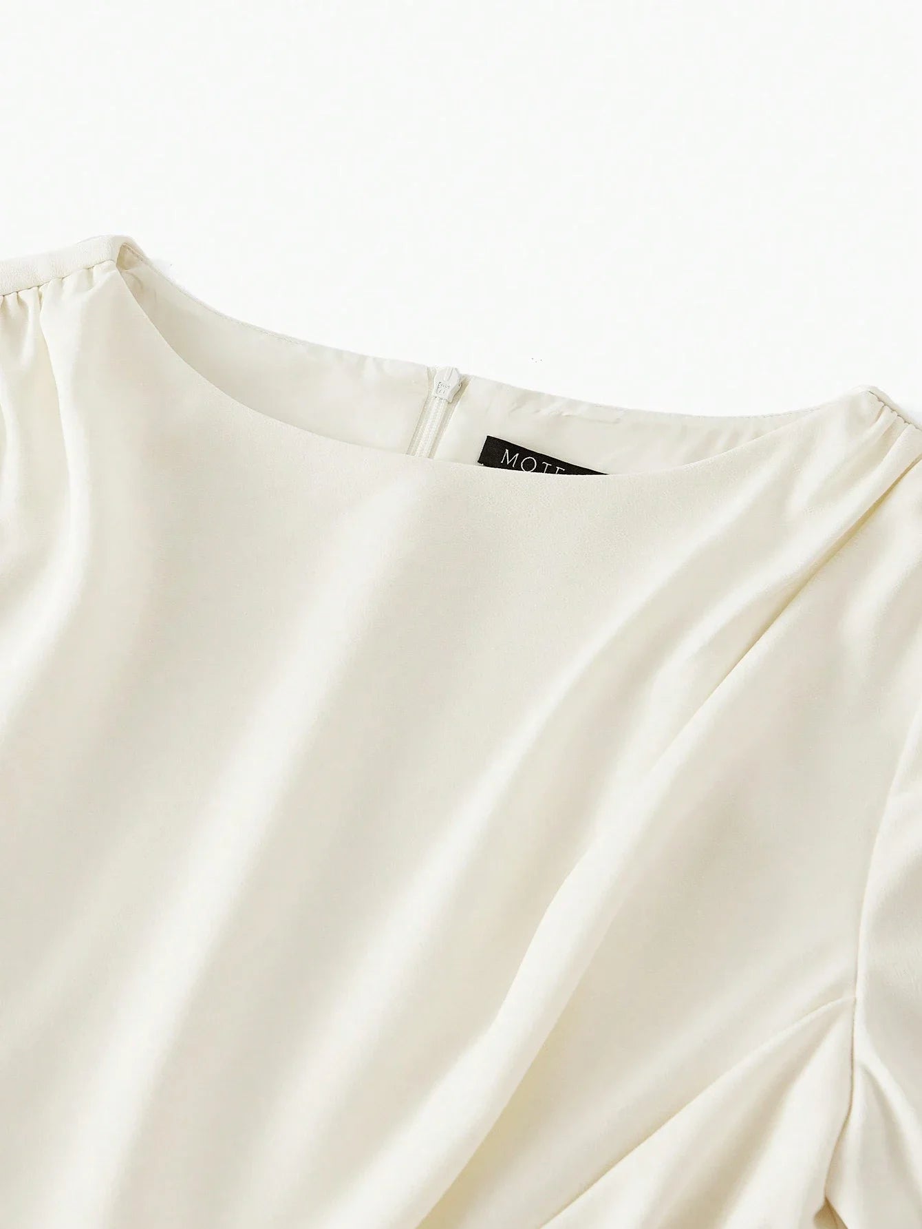 PREMIUM METAL DECOR THIGH SLIT DRESS