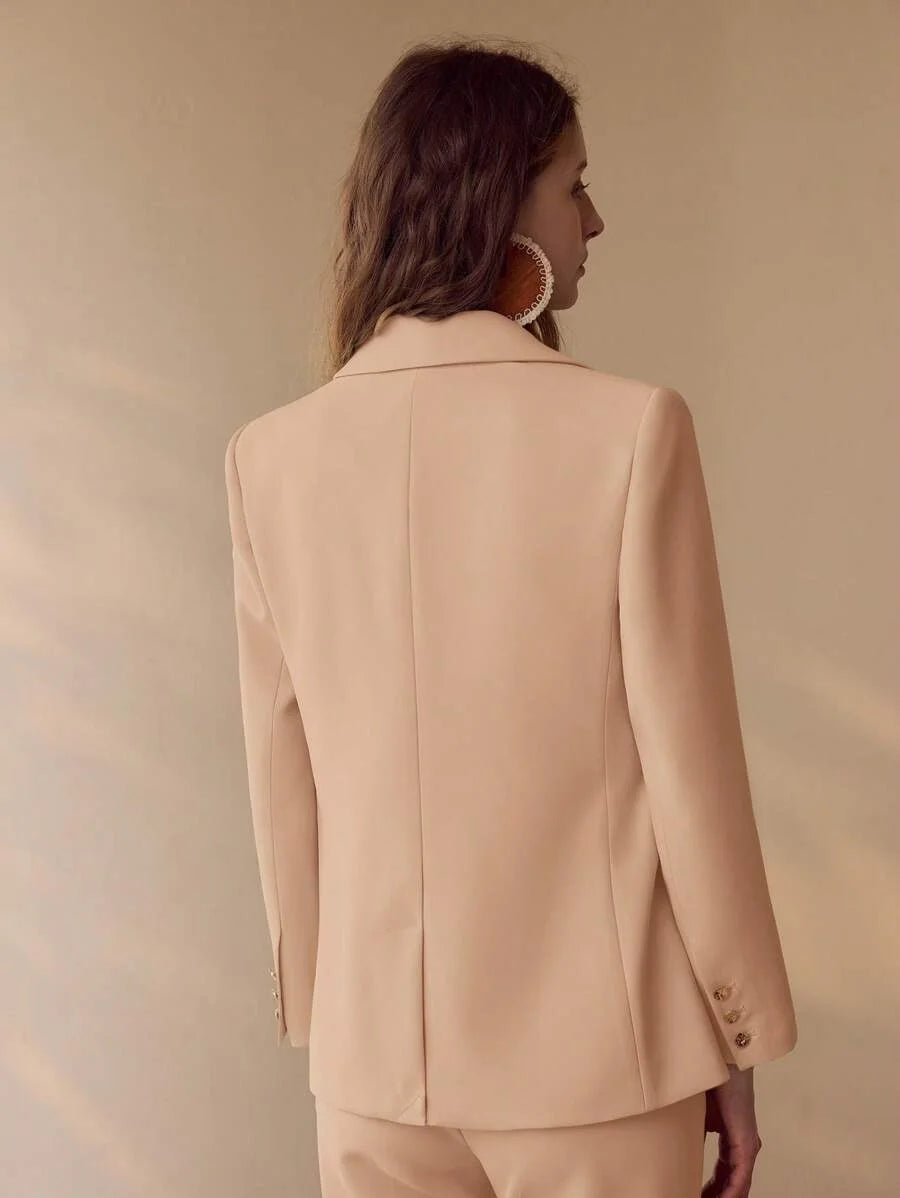 PREMIUM METAL FLORAL DECOR STRUCTURED BLAZER