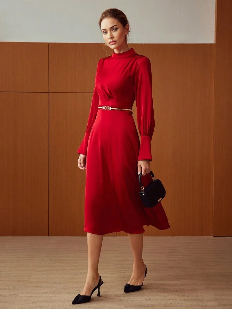 PREMIUM MOCK NECK FORMAL DRESS