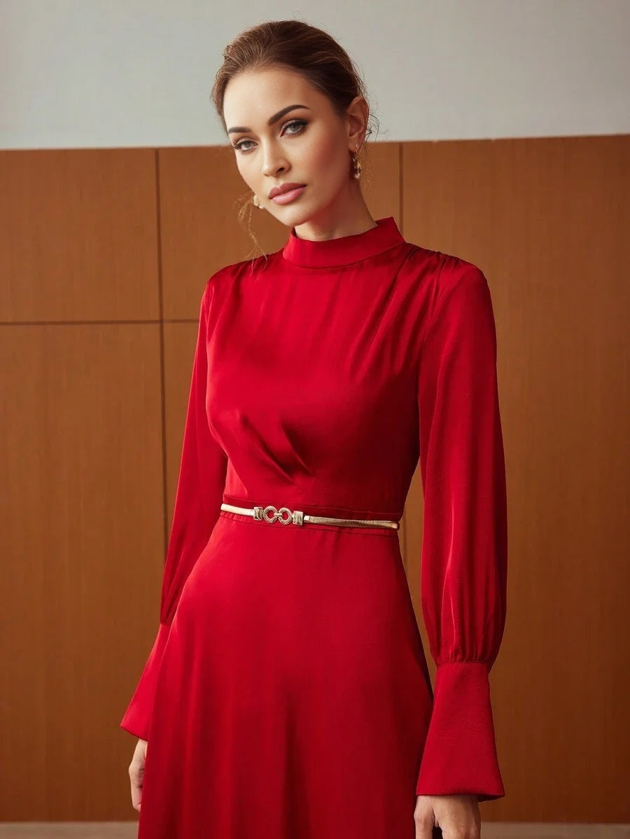 PREMIUM MOCK NECK FORMAL DRESS