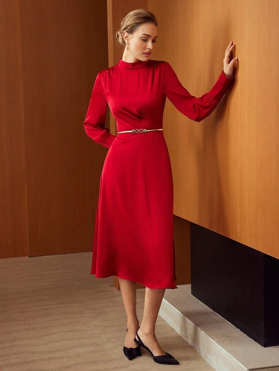 PREMIUM MOCK NECK FORMAL DRESS