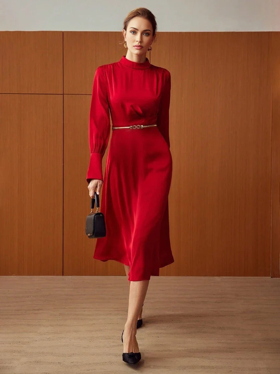 PREMIUM MOCK NECK FORMAL DRESS