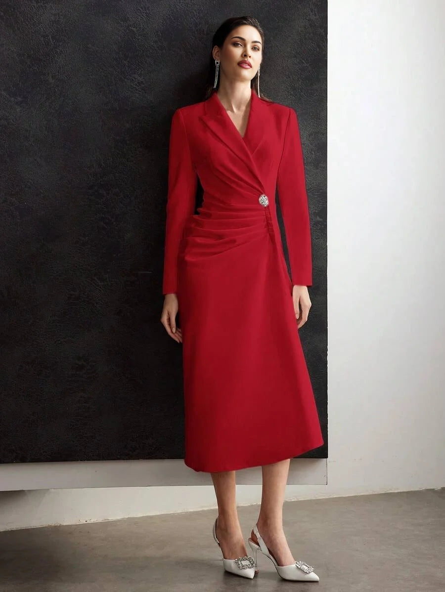 PREMIUM MOCK NECK FORMAL DRESS