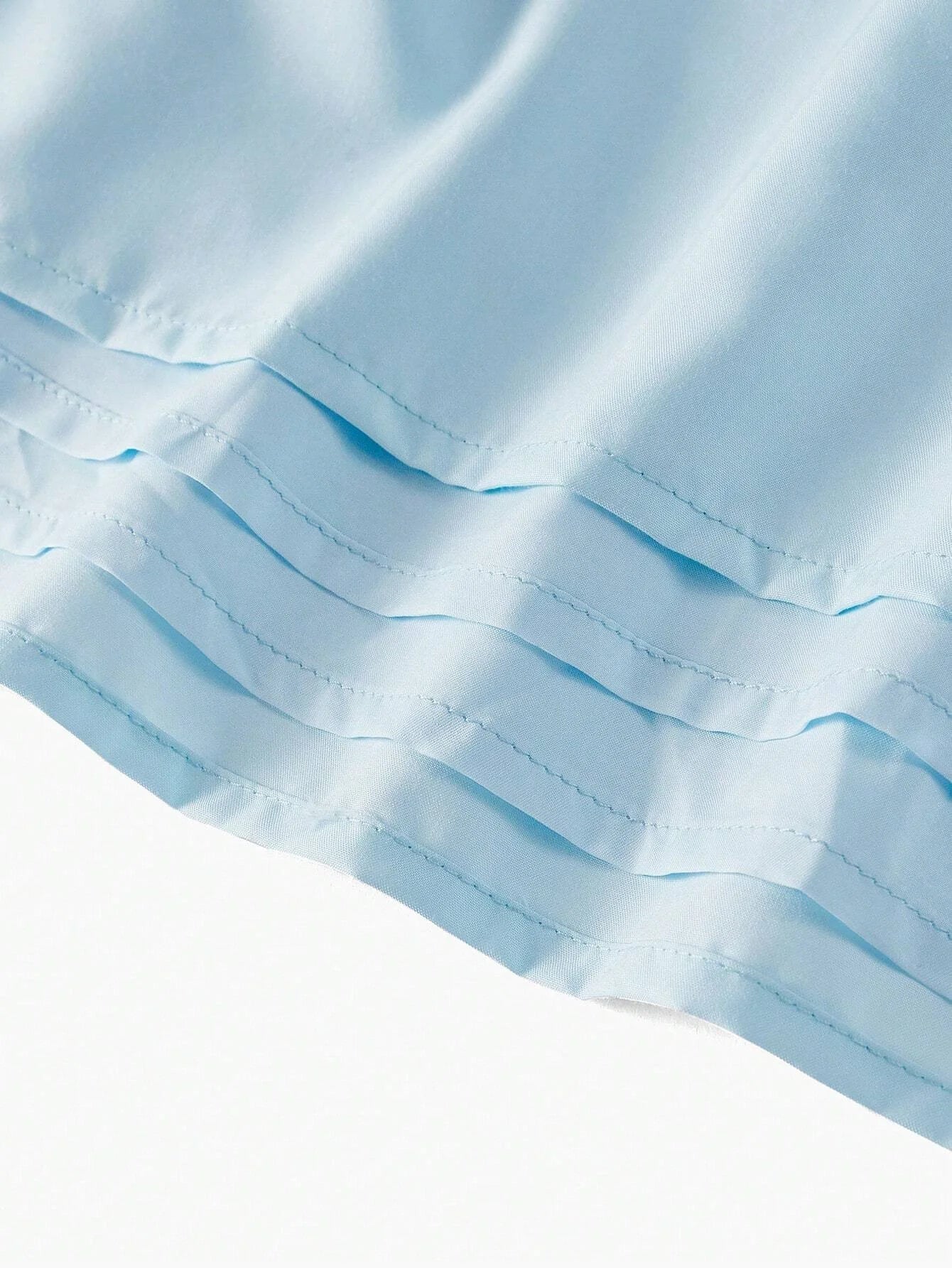 PREMIUM NOTCH NECK PUFF SLEEVE TIERED HEM DRESS